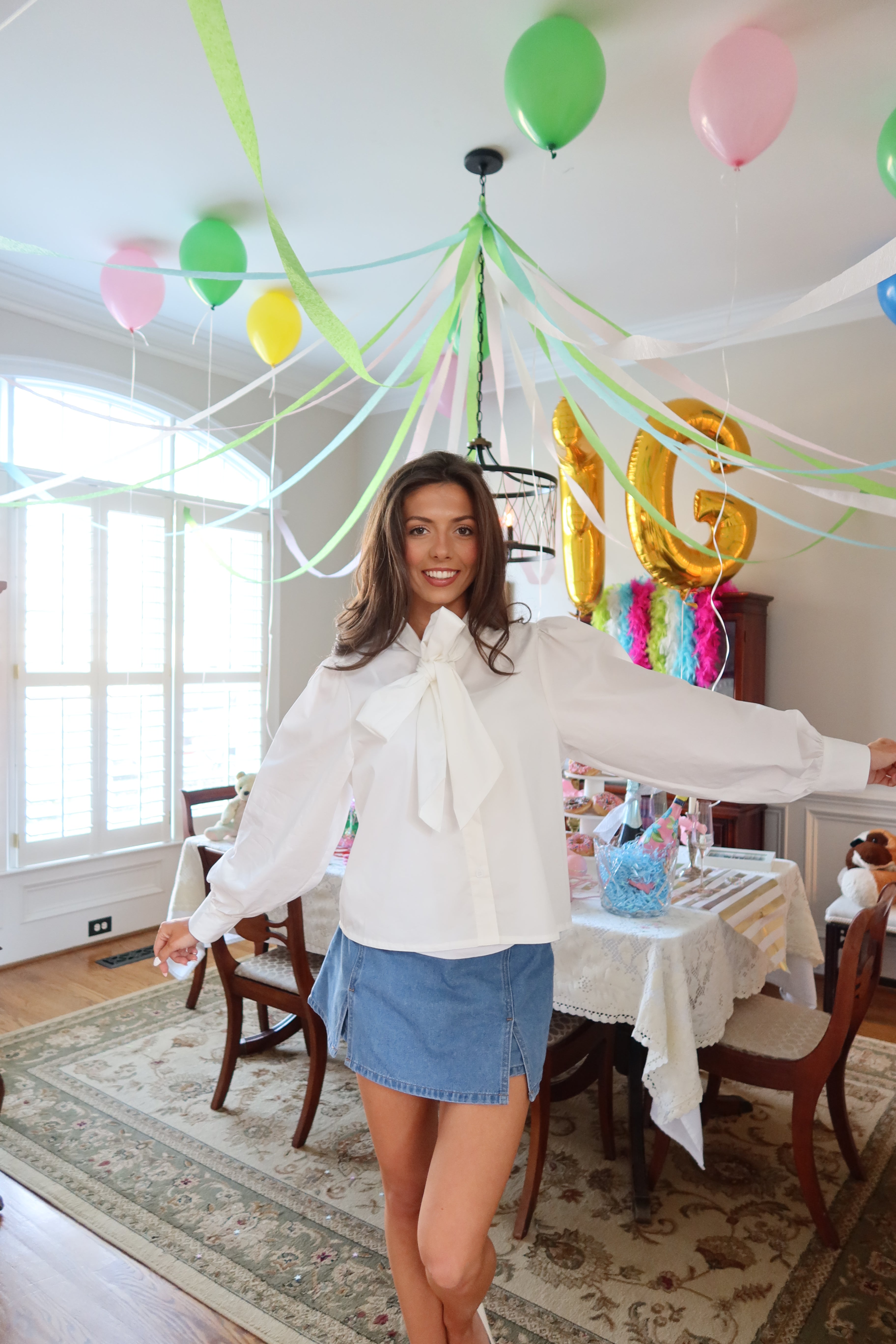 Bow Tie Blouse- White