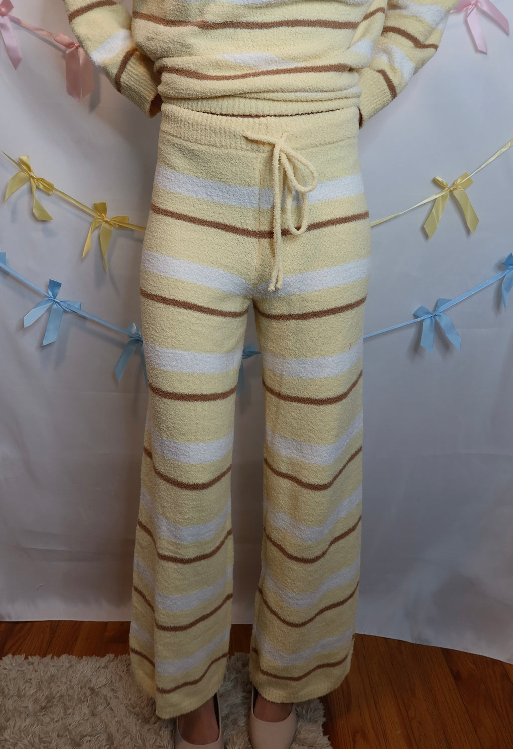 Sister Stripe Set- Yellow/Cream