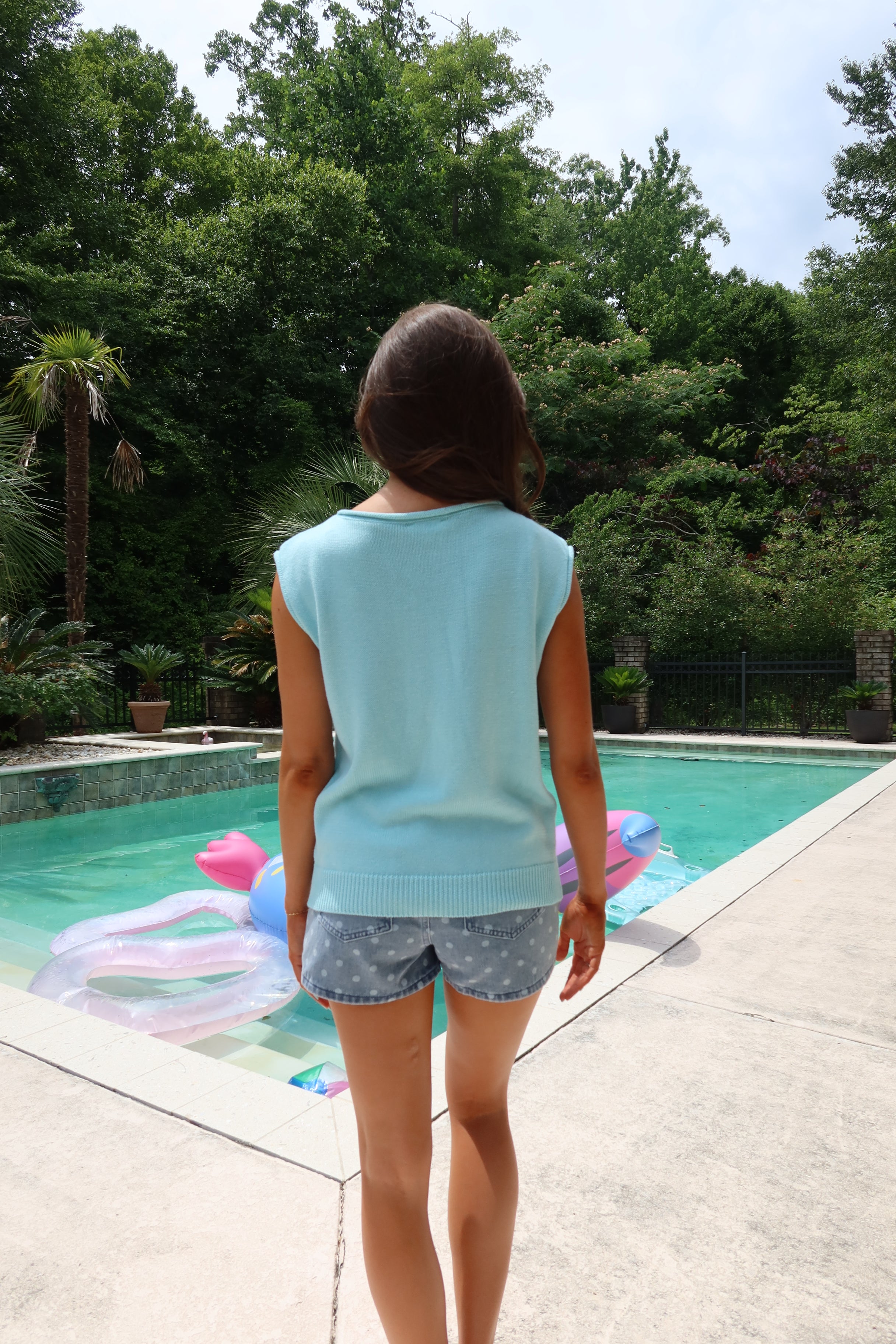 Aperol Deep Dive Top- Light Blue
