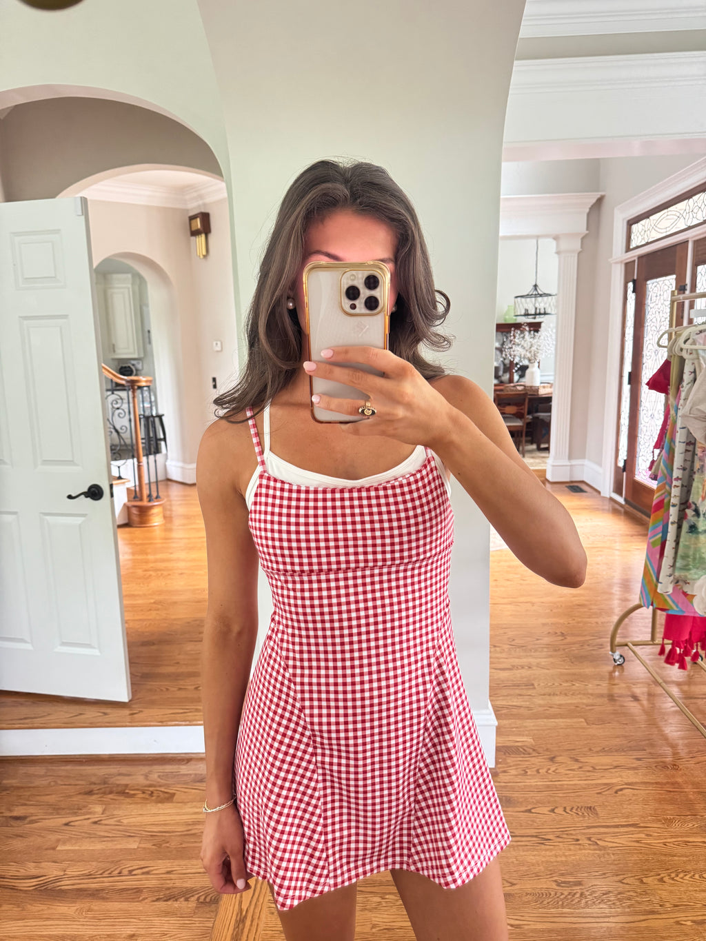 Summer Picnic Dress- Red/White Gingham