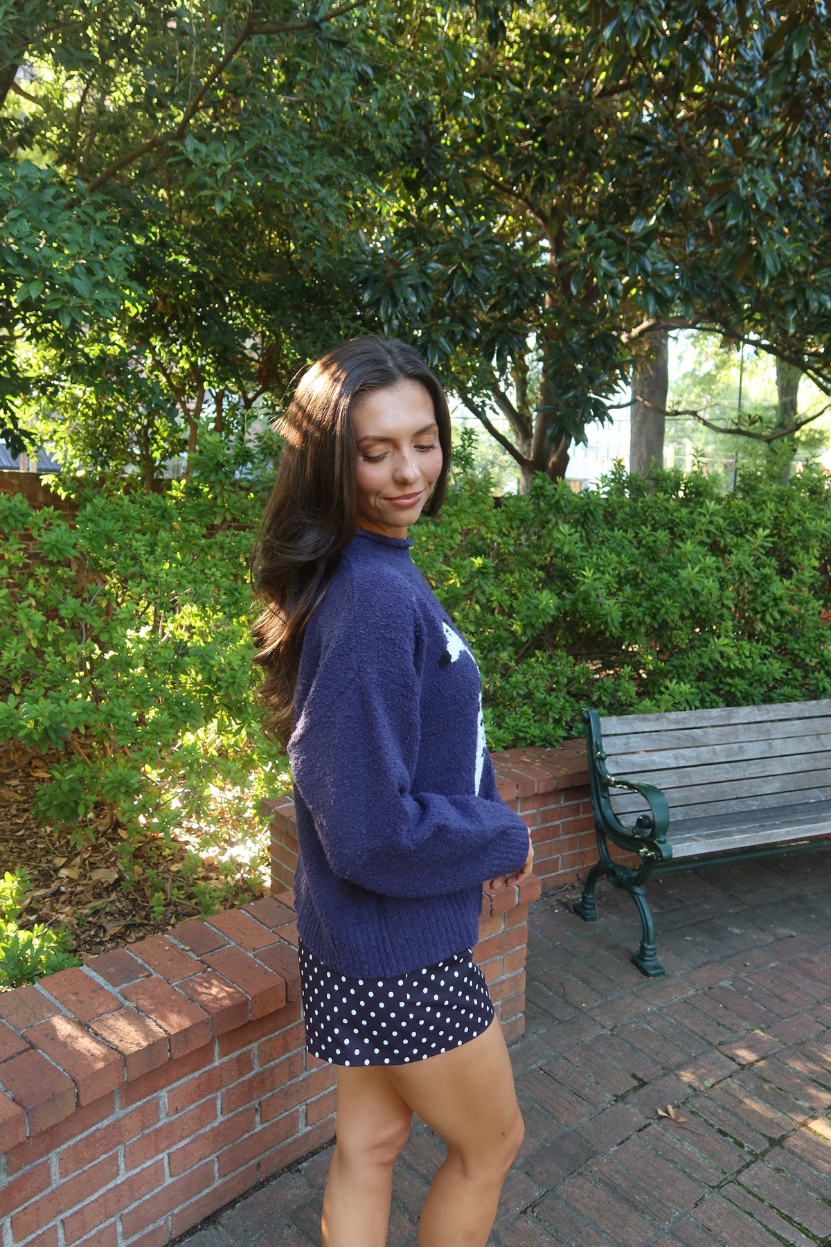 Dolly Dalmatian Sweater- Navy