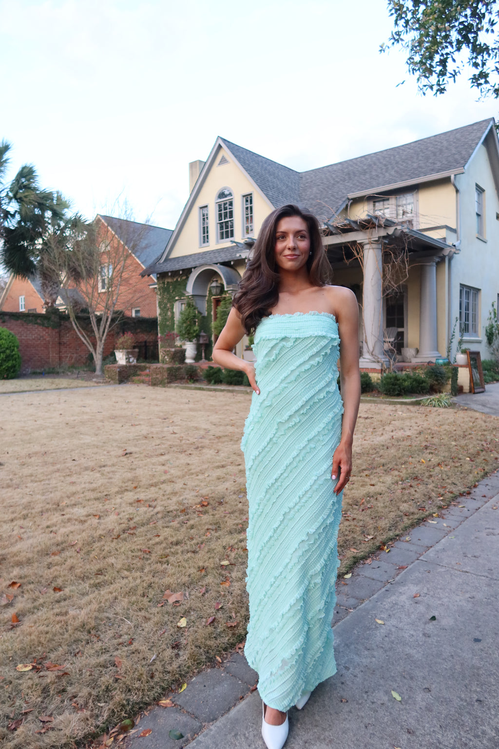 Mint Meadow Maxi Dress- Mint Green