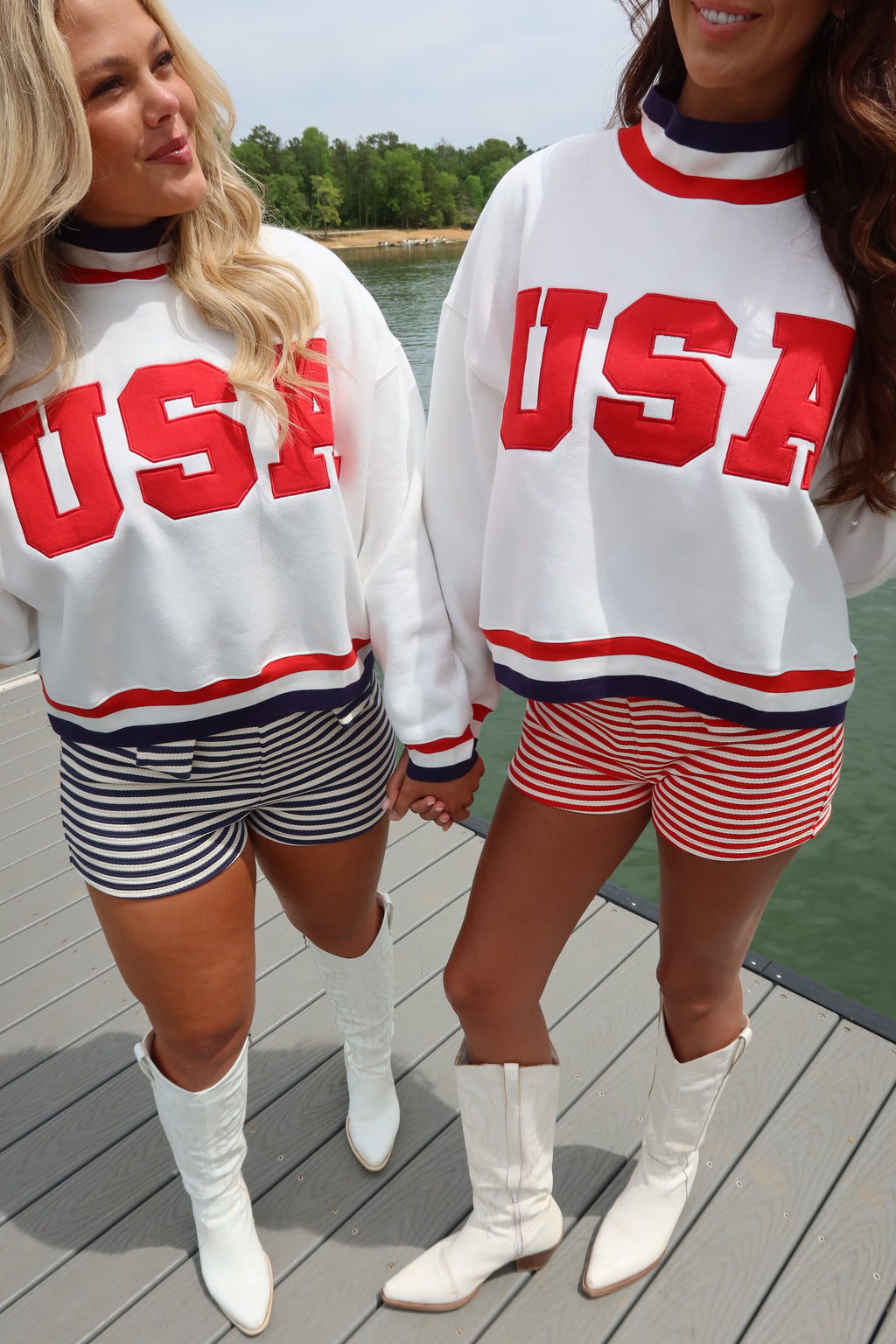 USA Mockneck- White