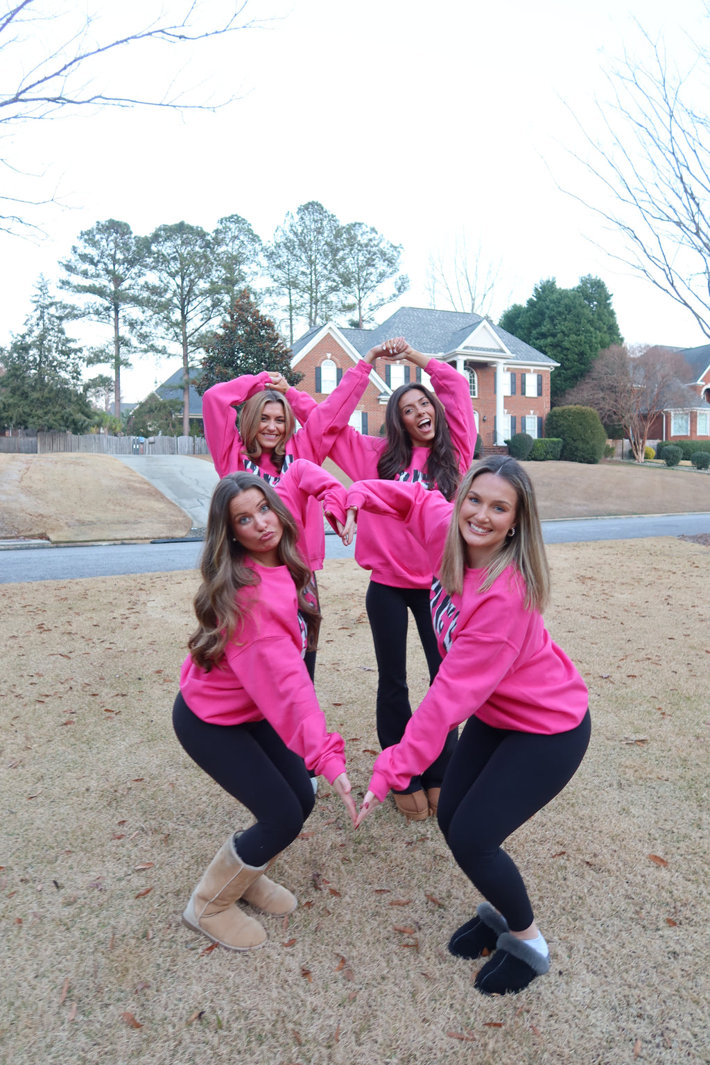 Zebra BFF Sweatshirt- Hot Pink