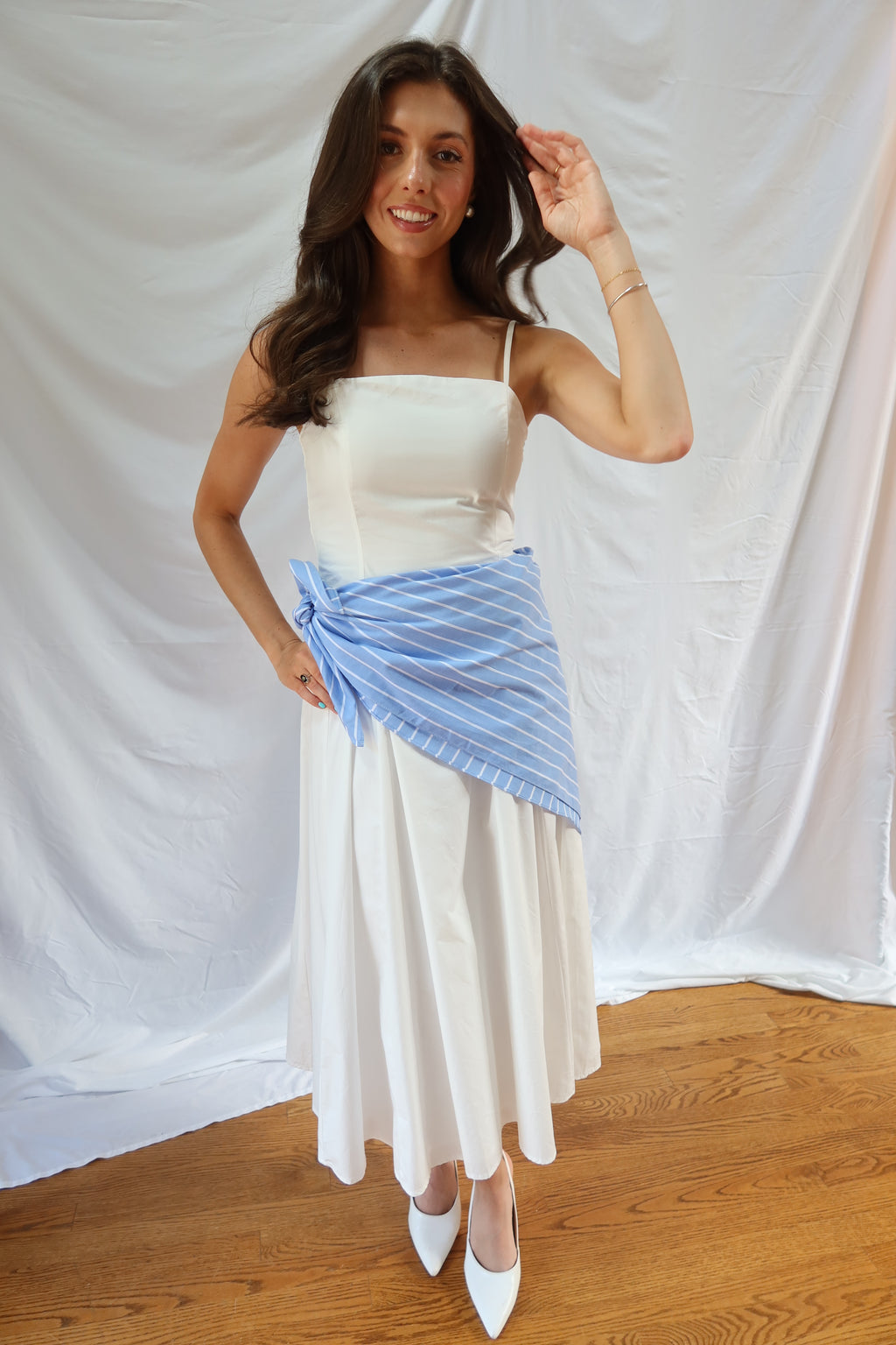 Capri Coast Midi Dress- Off White
