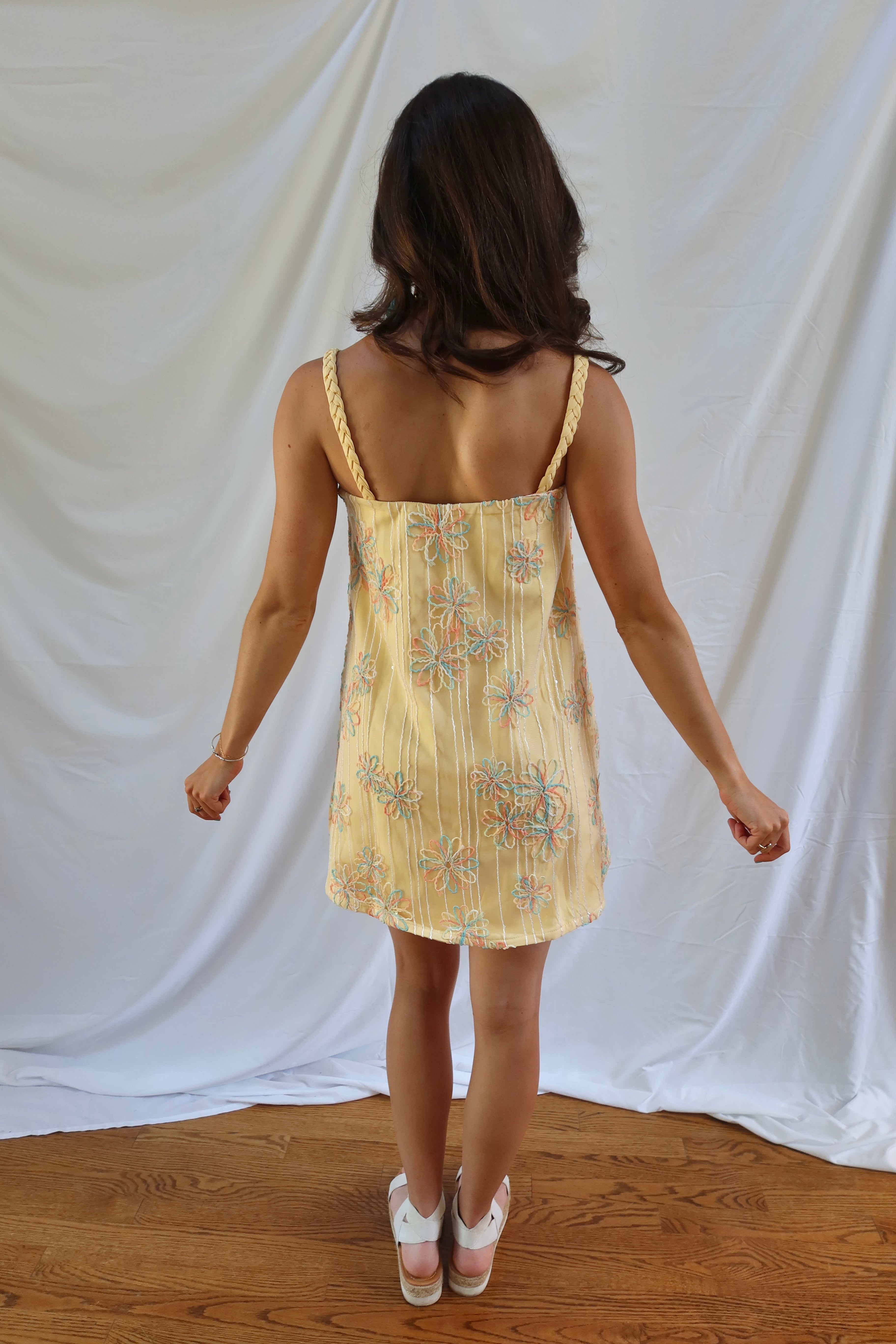 Main Squeeze Mini Dress- Light Yellow