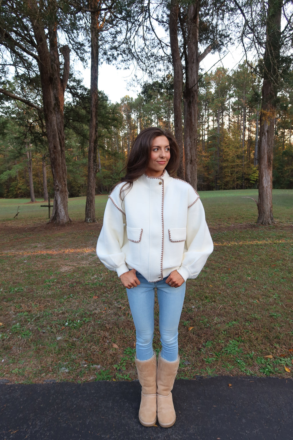 Cabinwood Jacket- Ivory/Mocha