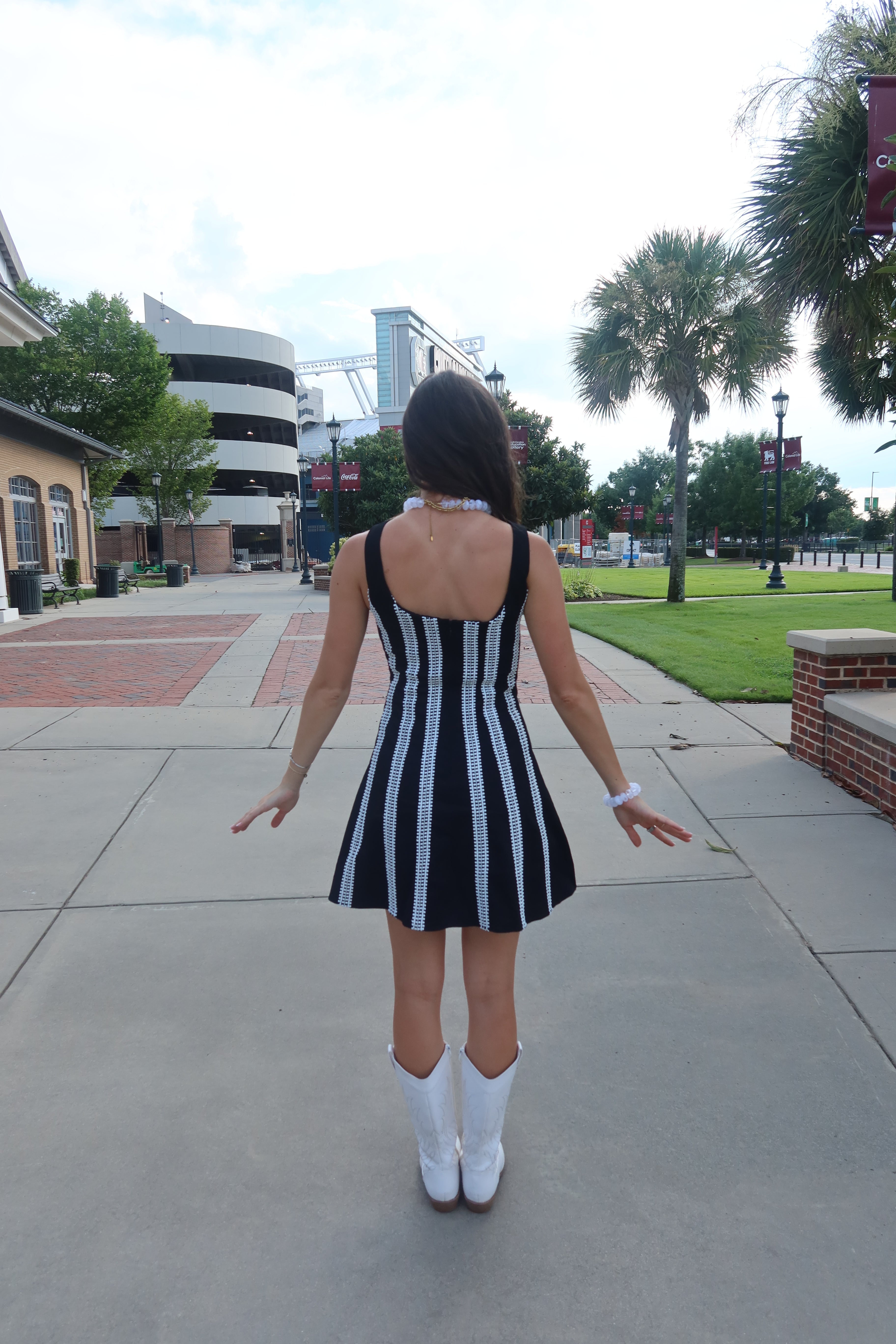Saturday Mini Dress- Black/White