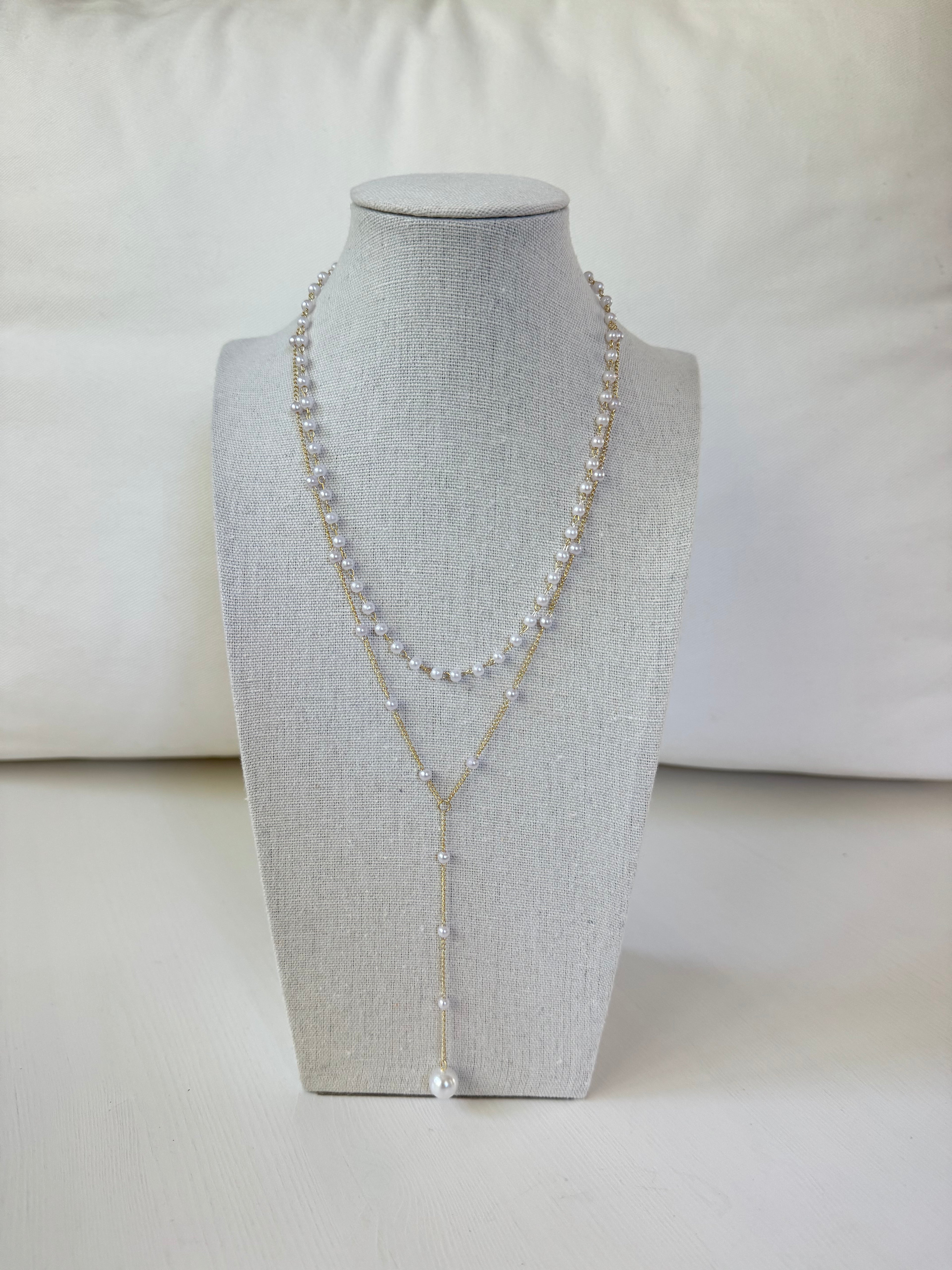 Little Luxe Gold Pearl Necklace