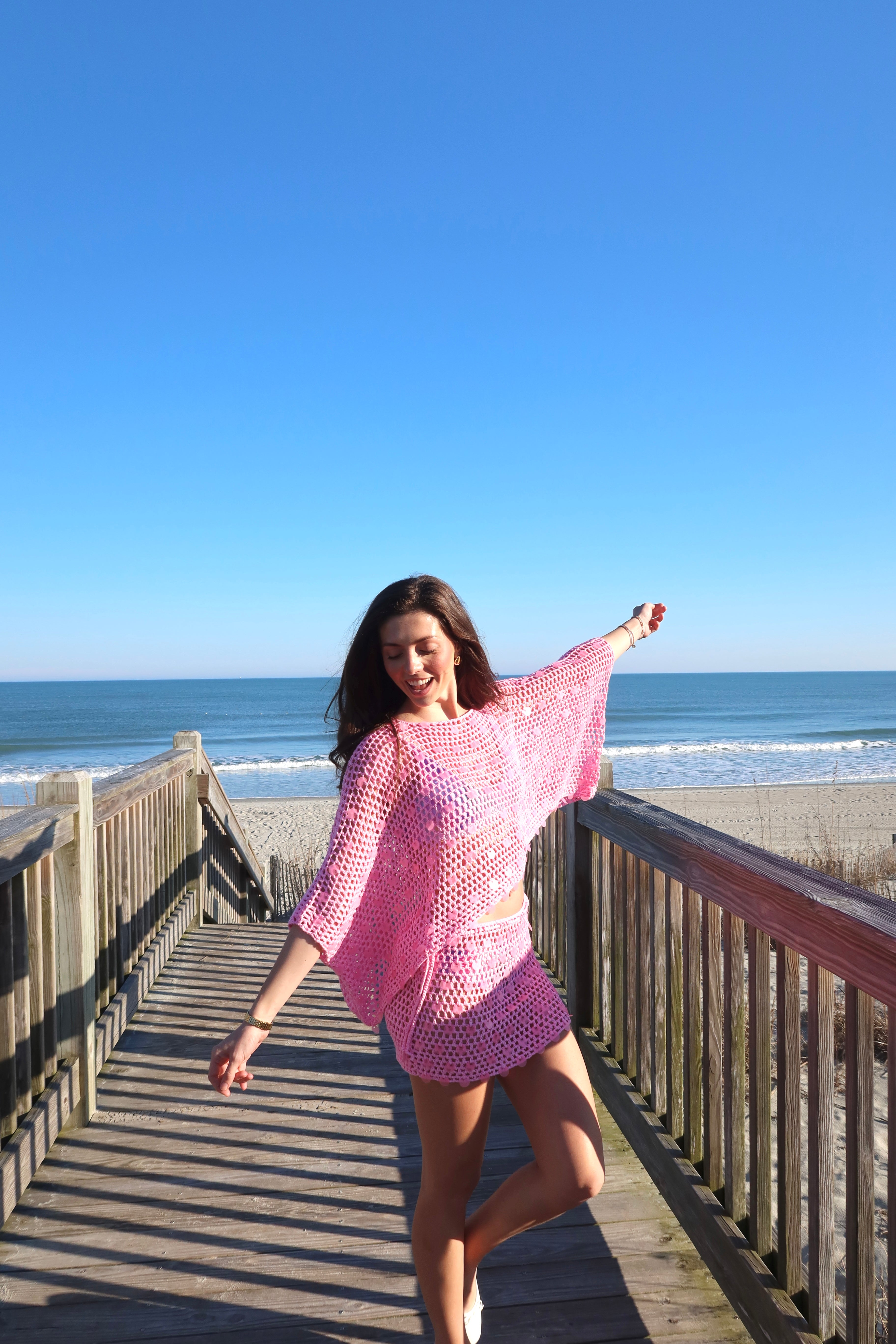 Pink Paradise Sequin Set Top- Pink
