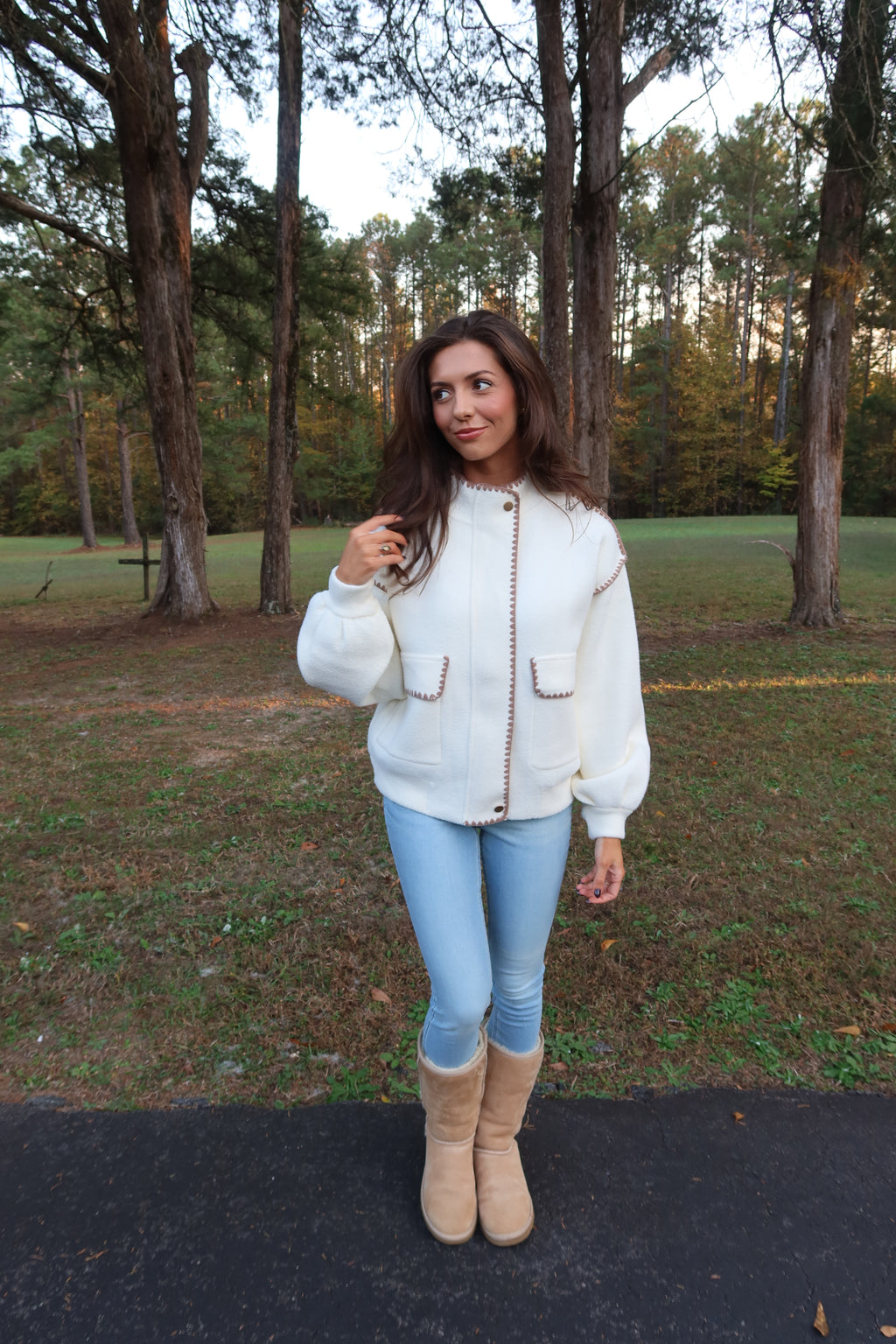 Cabinwood Jacket- Ivory/Mocha
