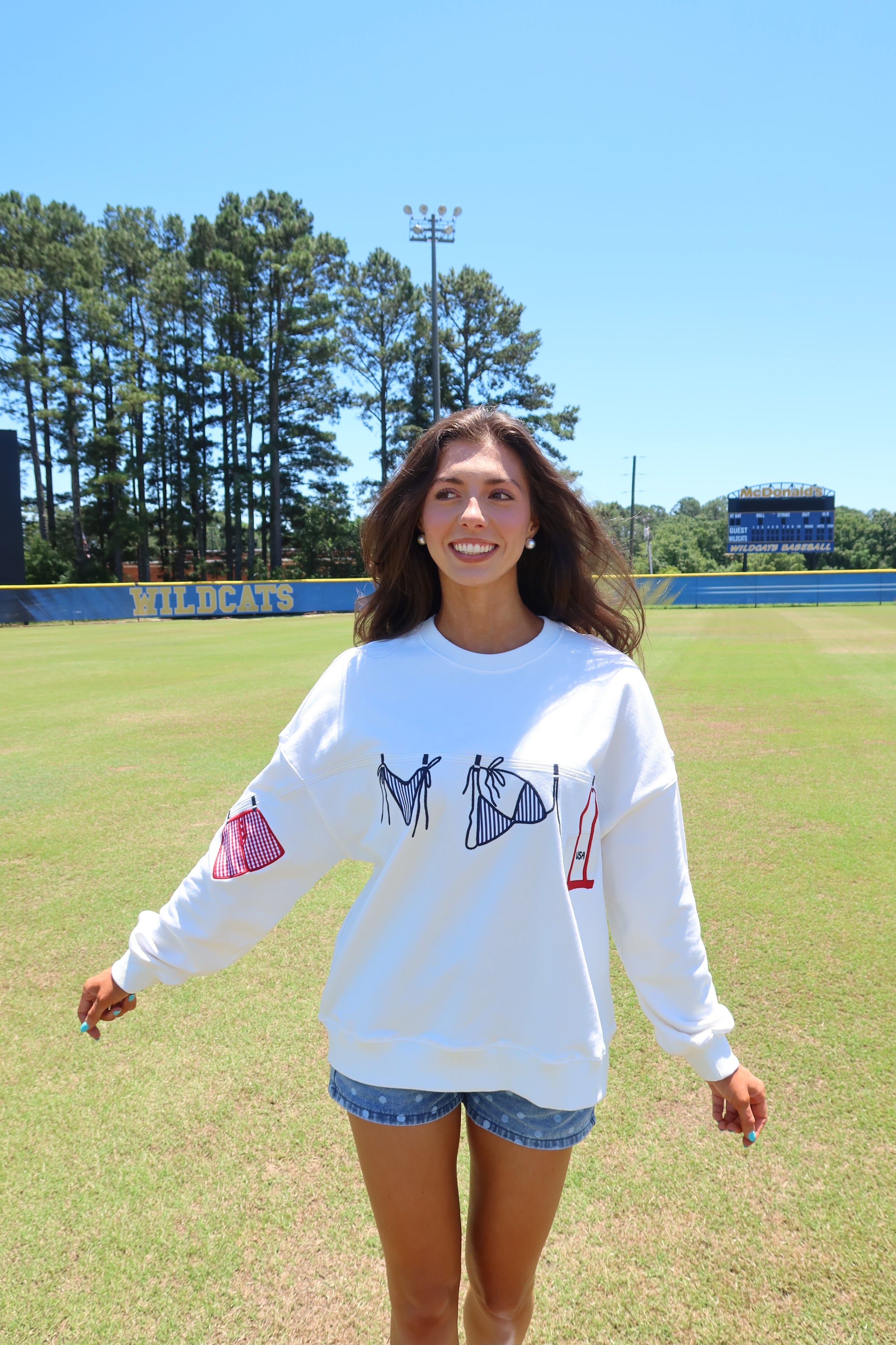 All-American Summer Crewneck- White