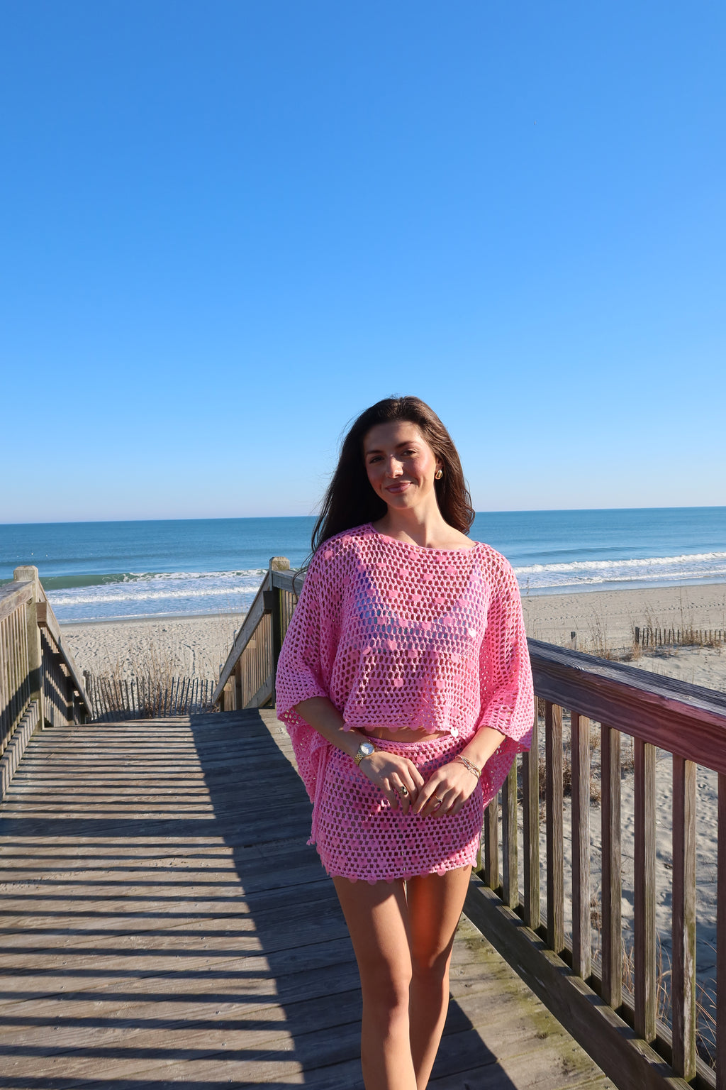 Pink Paradise Sequin Set Top- Pink