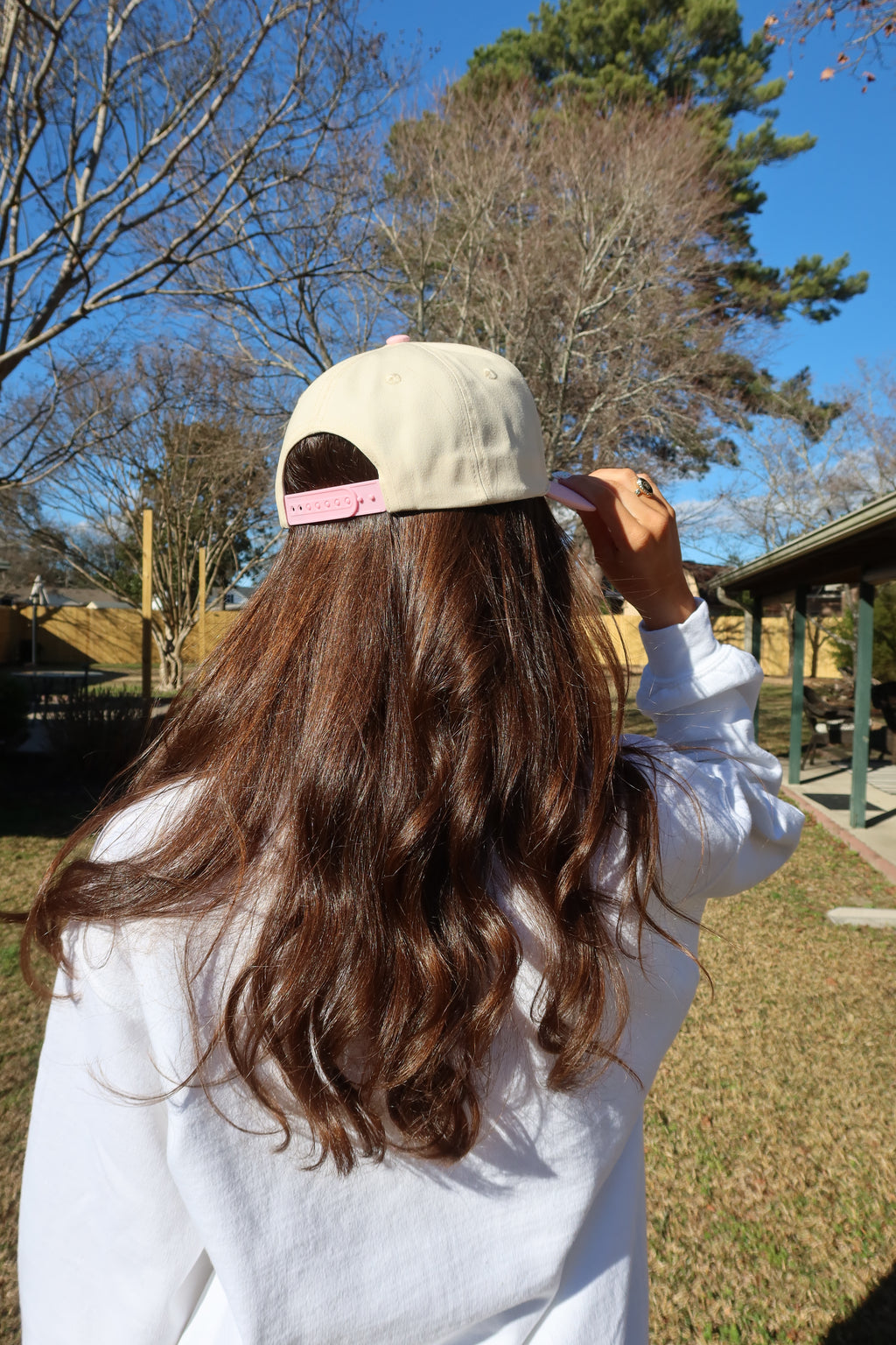 Greer Girl Hat- Cream/Pink