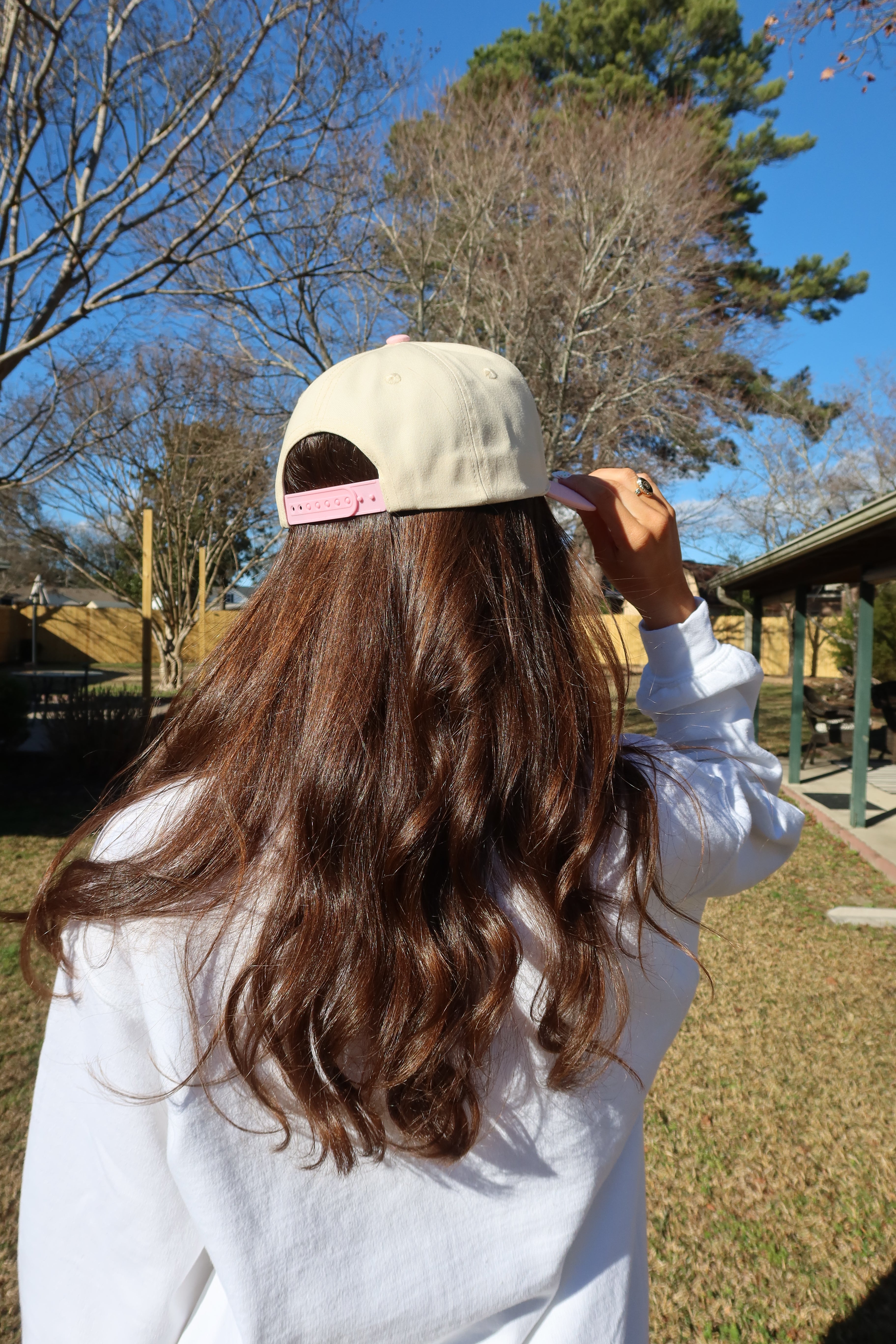 Greer Girl Hat- Cream/Pink