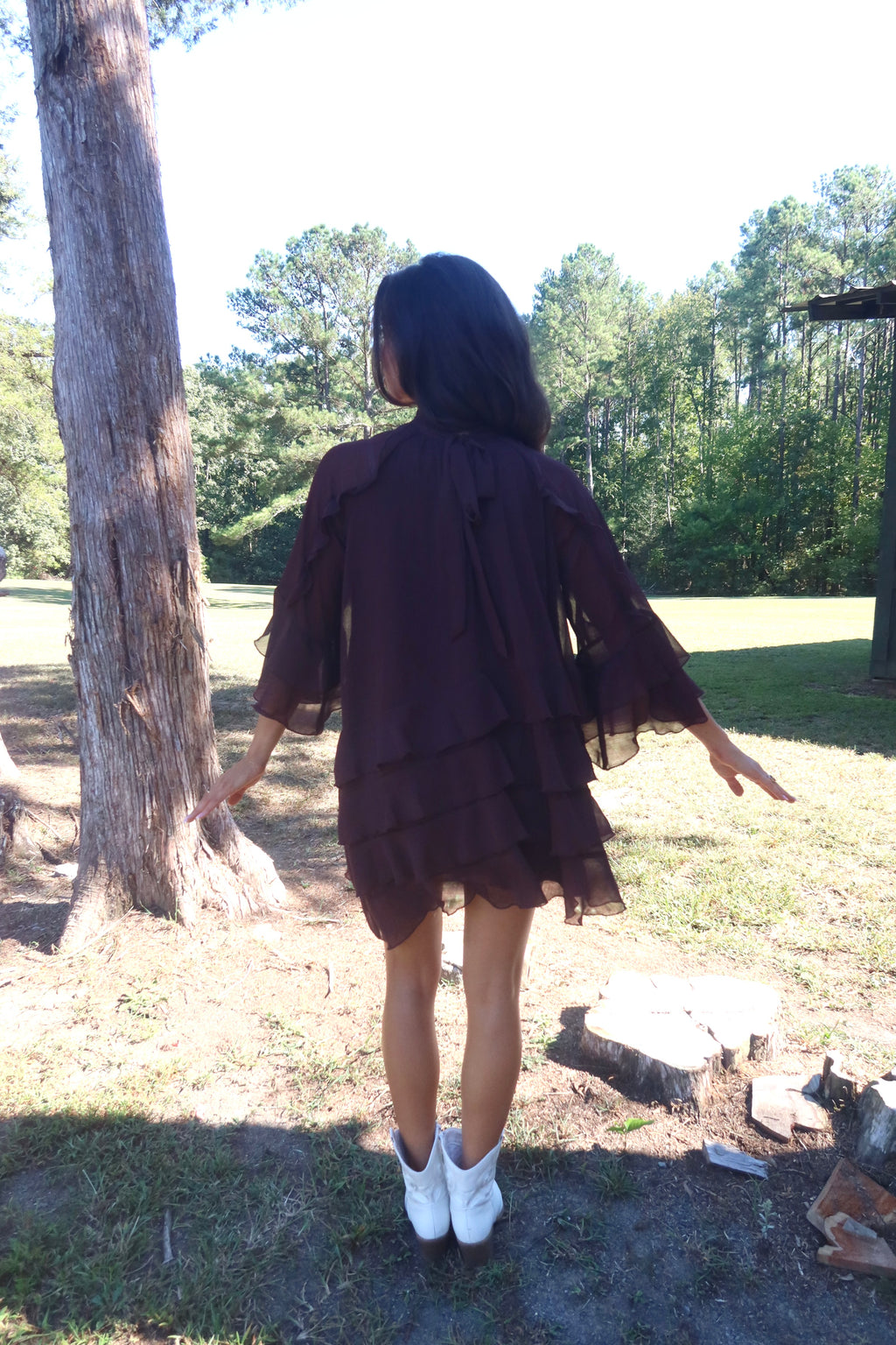 Choosin' Texas Mini Dress- Brown