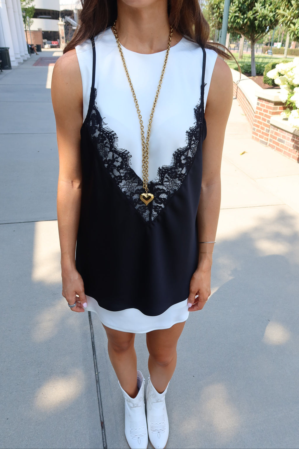 Heart Lariat Necklace- Gold
