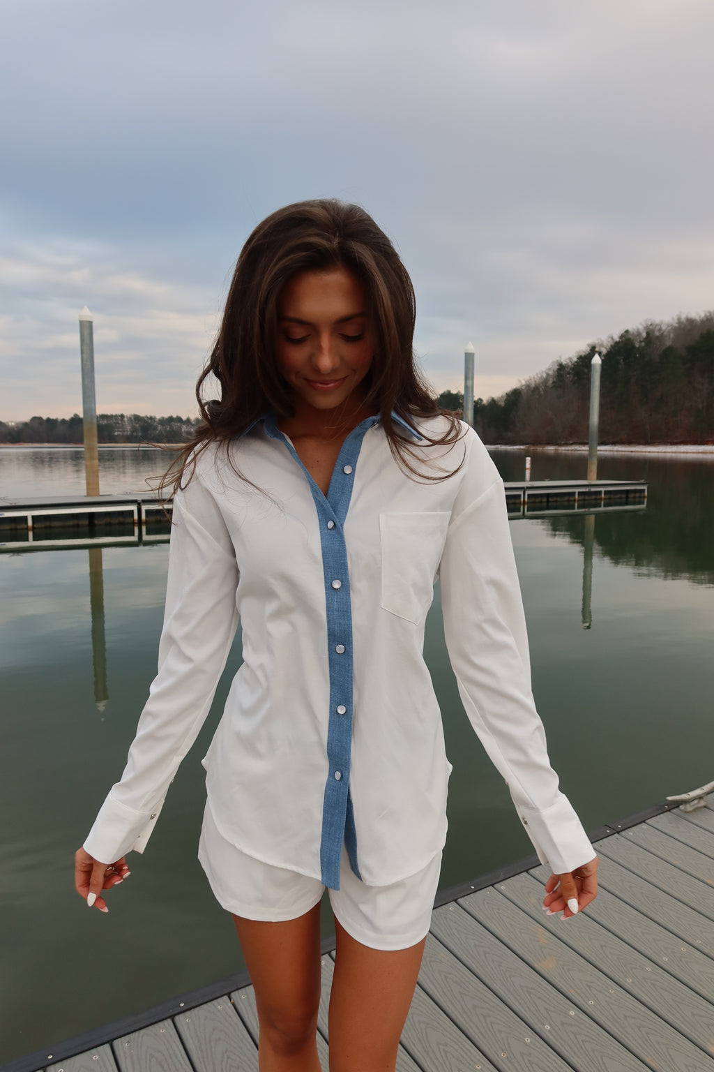 Sail Away Set Top- Off White