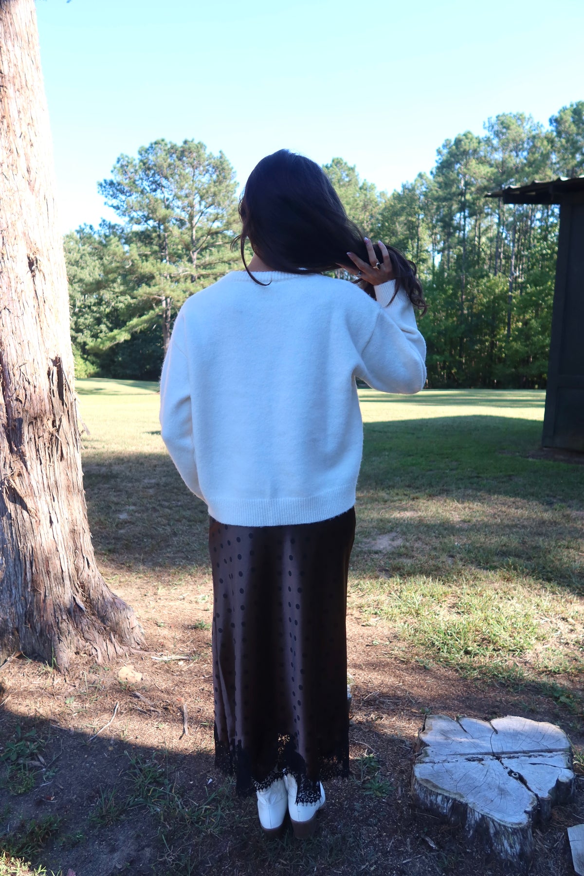 Bozeman Horse Sweater- Off White