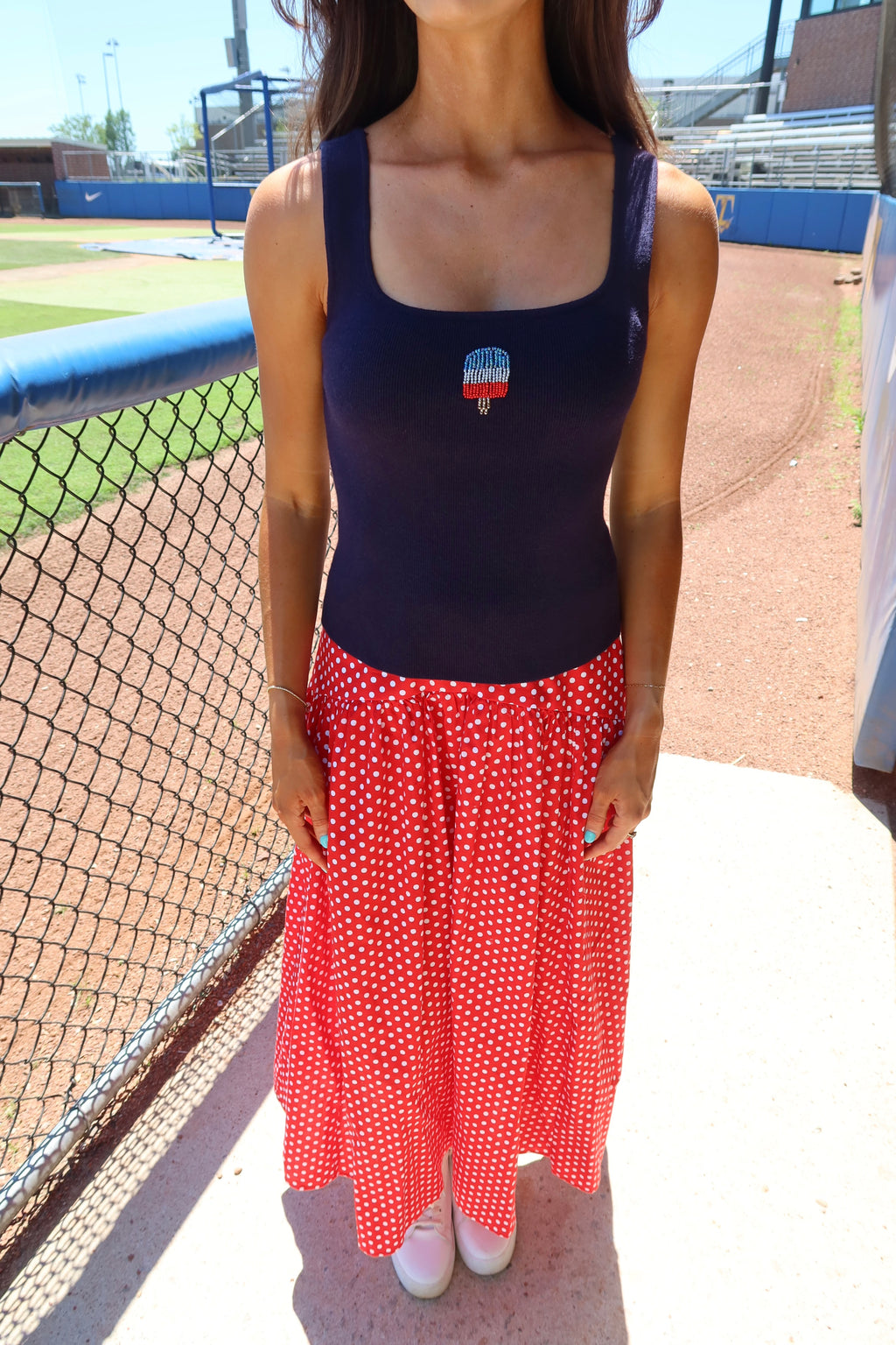 Sweet Summertime Popsicle Top- Navy