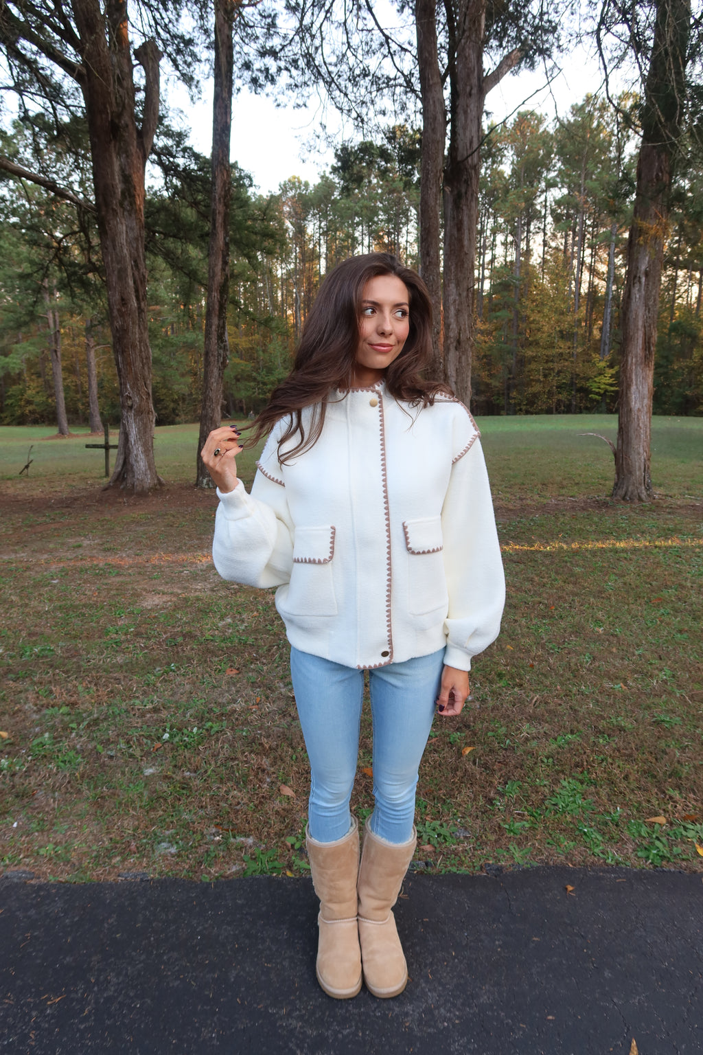 Cabinwood Jacket- Ivory/Mocha
