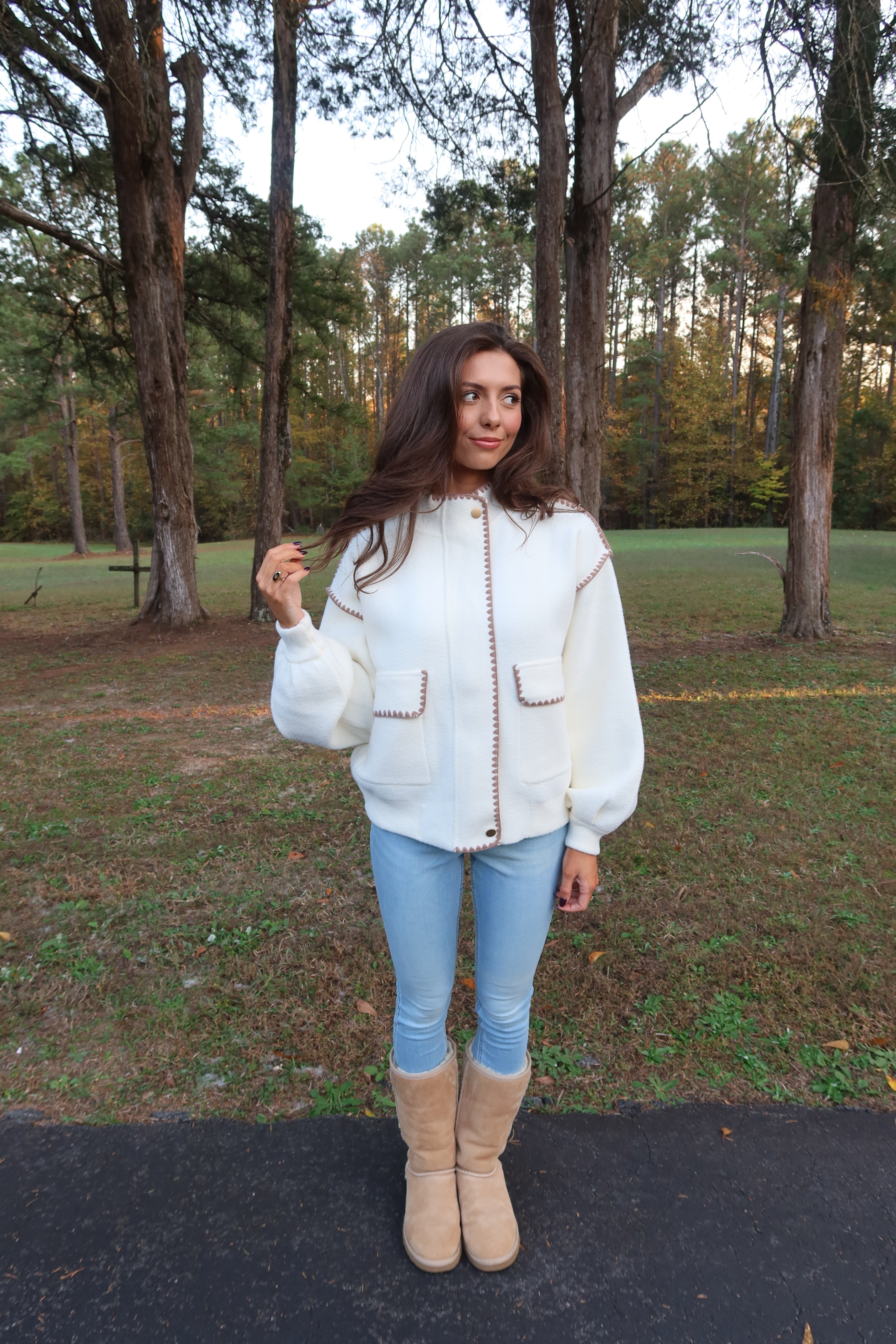 Cabinwood Jacket- Ivory/Mocha