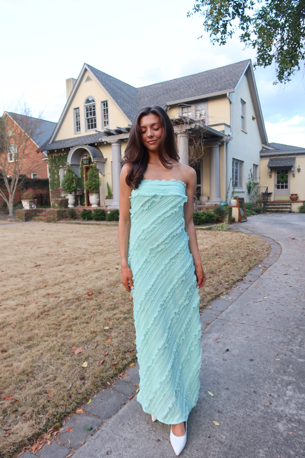 Mint Meadow Maxi Dress- Mint Green