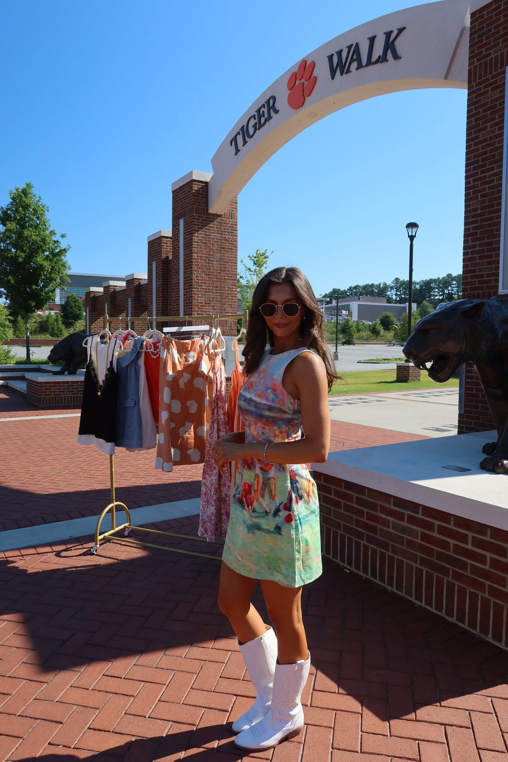 PREORDER 8/20 Football Game Day Mini Dress- Multi
