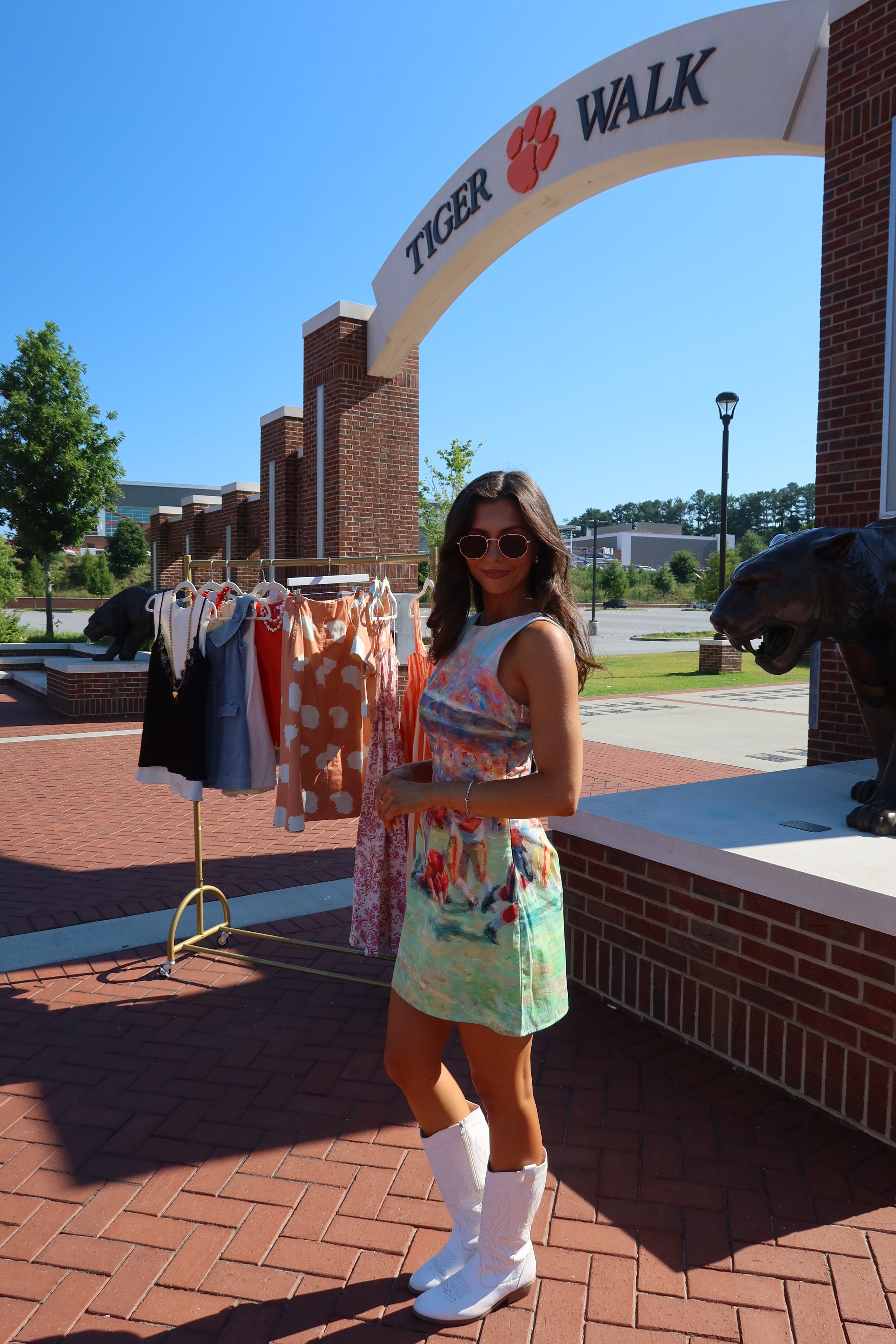 PREORDER 8/20 Football Game Day Mini Dress- Multi
