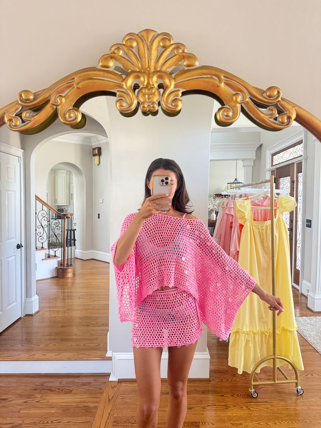 Pink Paradise Sequin Set Top- Pink