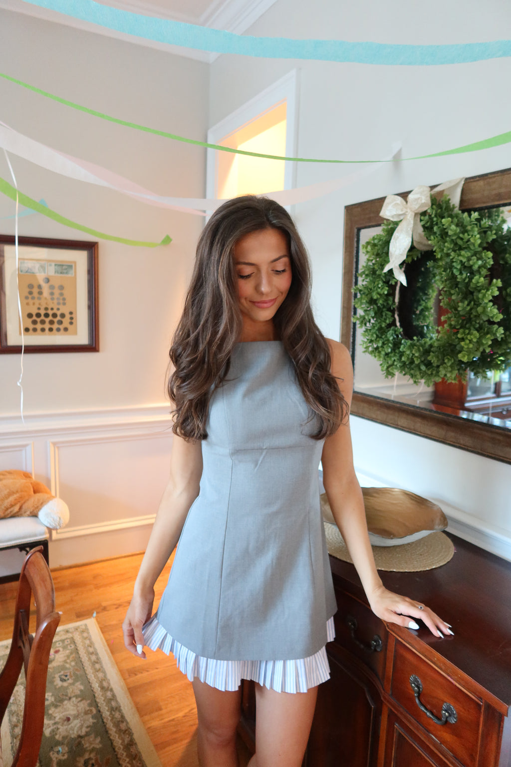 Working Hard, Hardly Working Dress- Grey