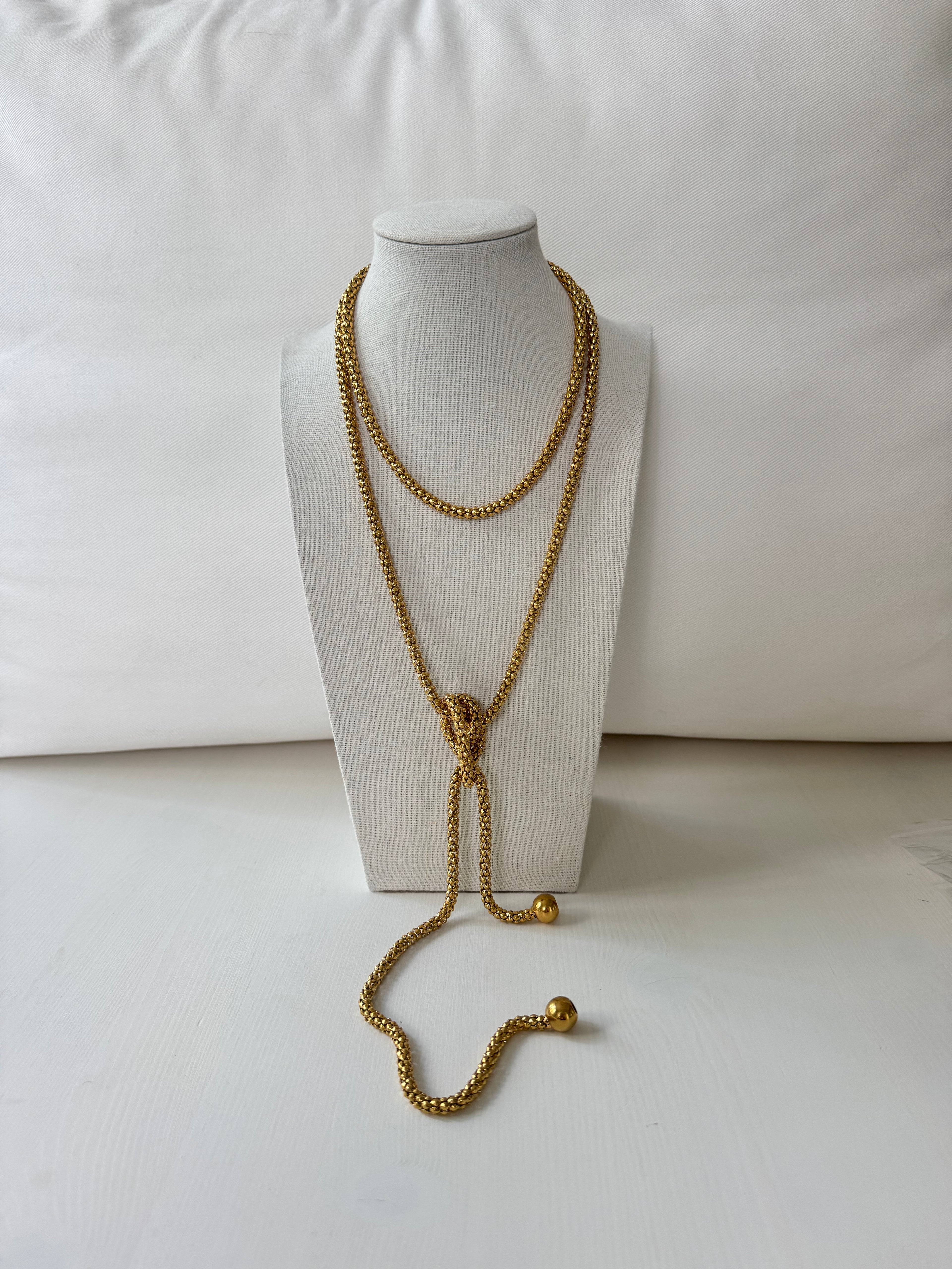 Knot Necklace- Gold