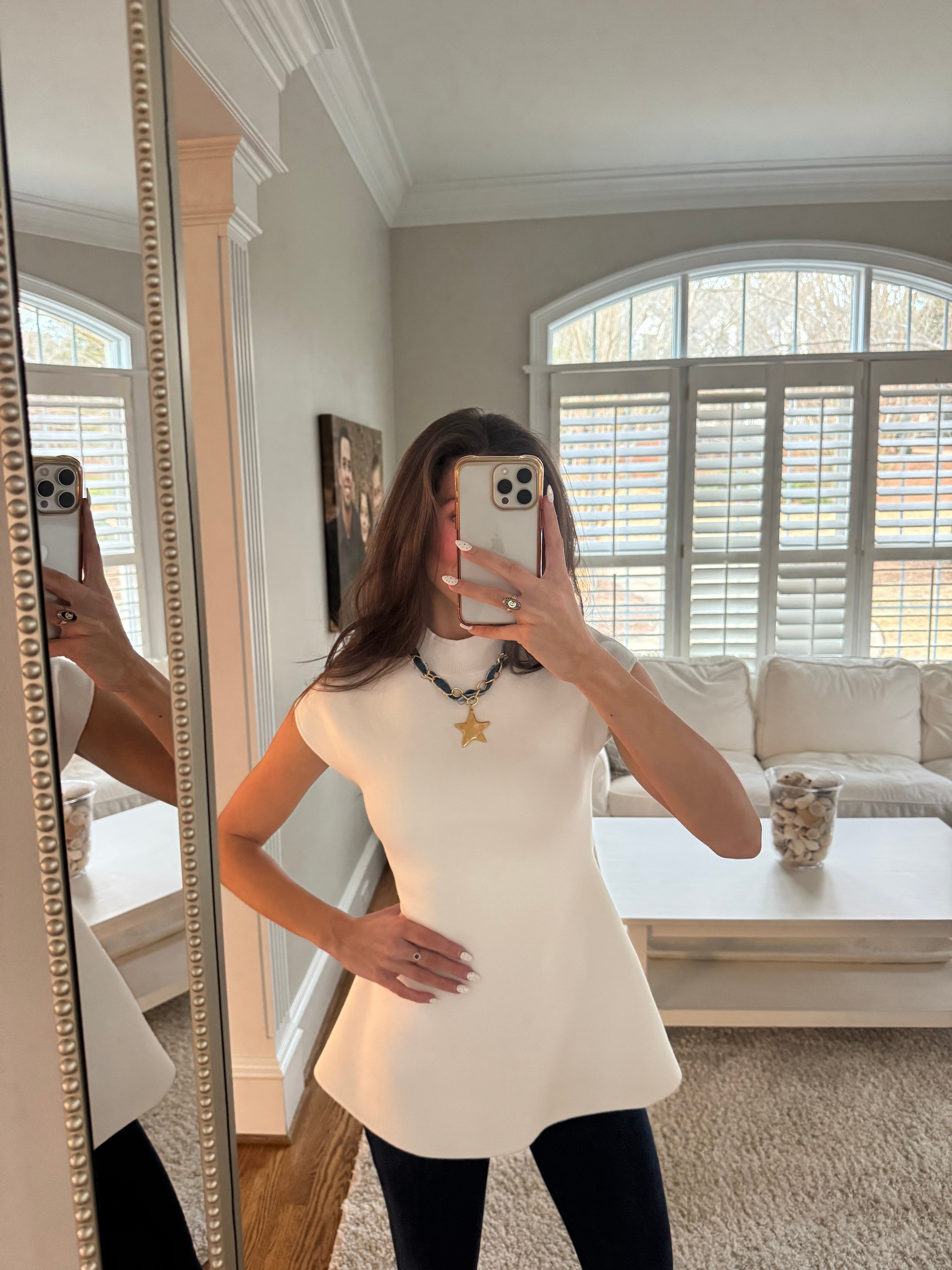 Pearl Peplum Sweater- Ivory