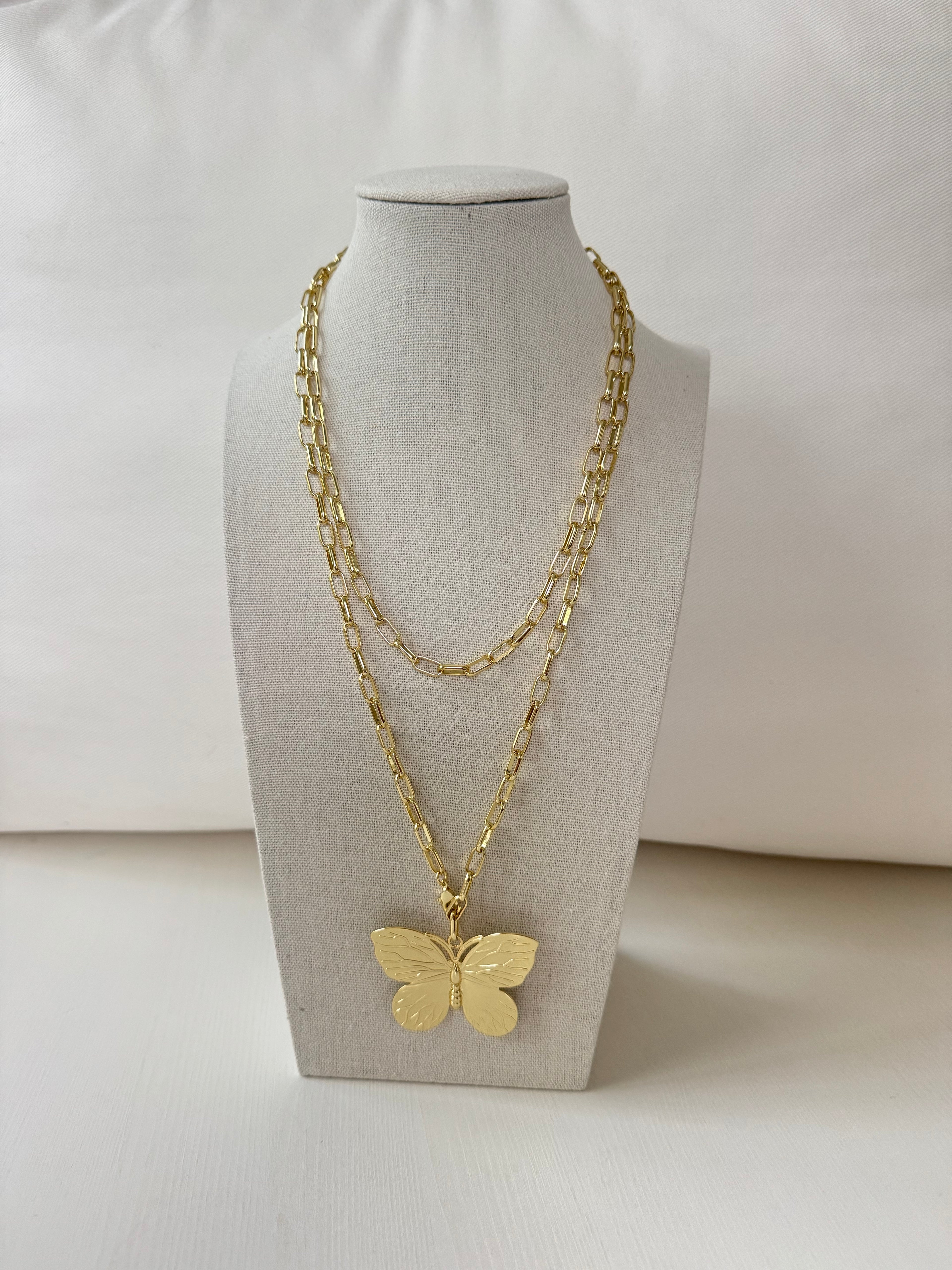 Butterfly Lane Necklace- Gold