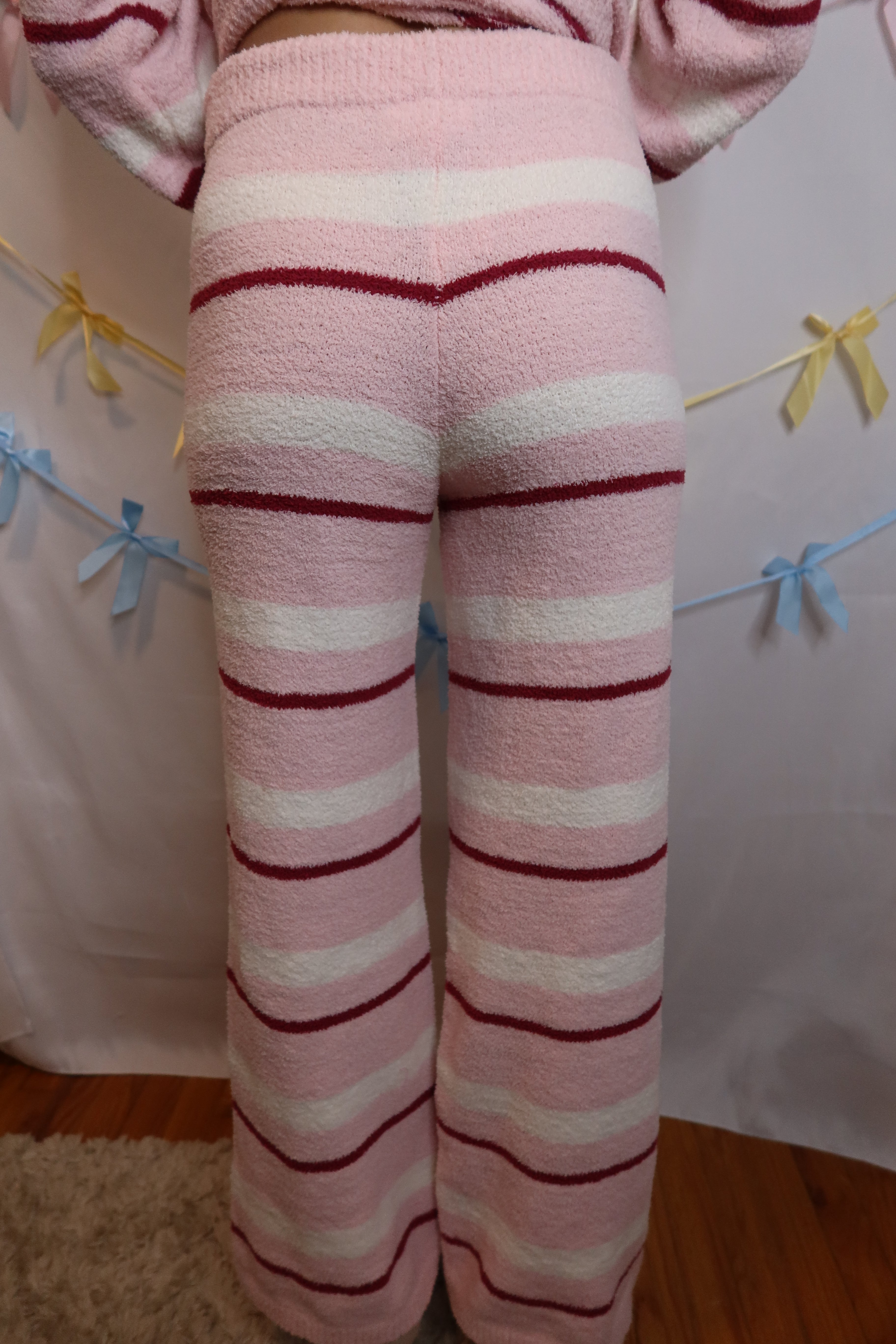 Sister Stripe Set- Pink/Cream