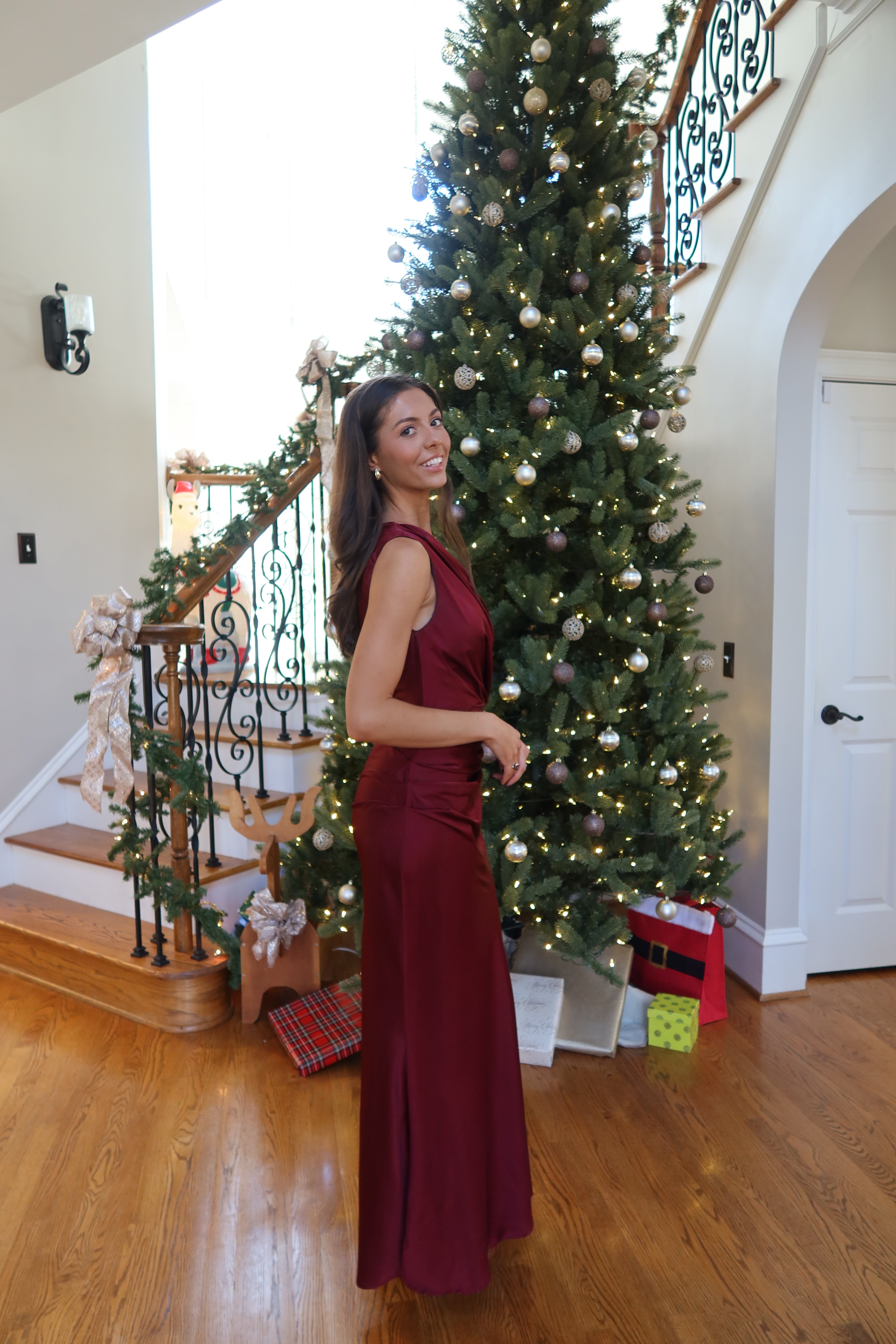 Selena One Shoulder Maxi Dress- Wine