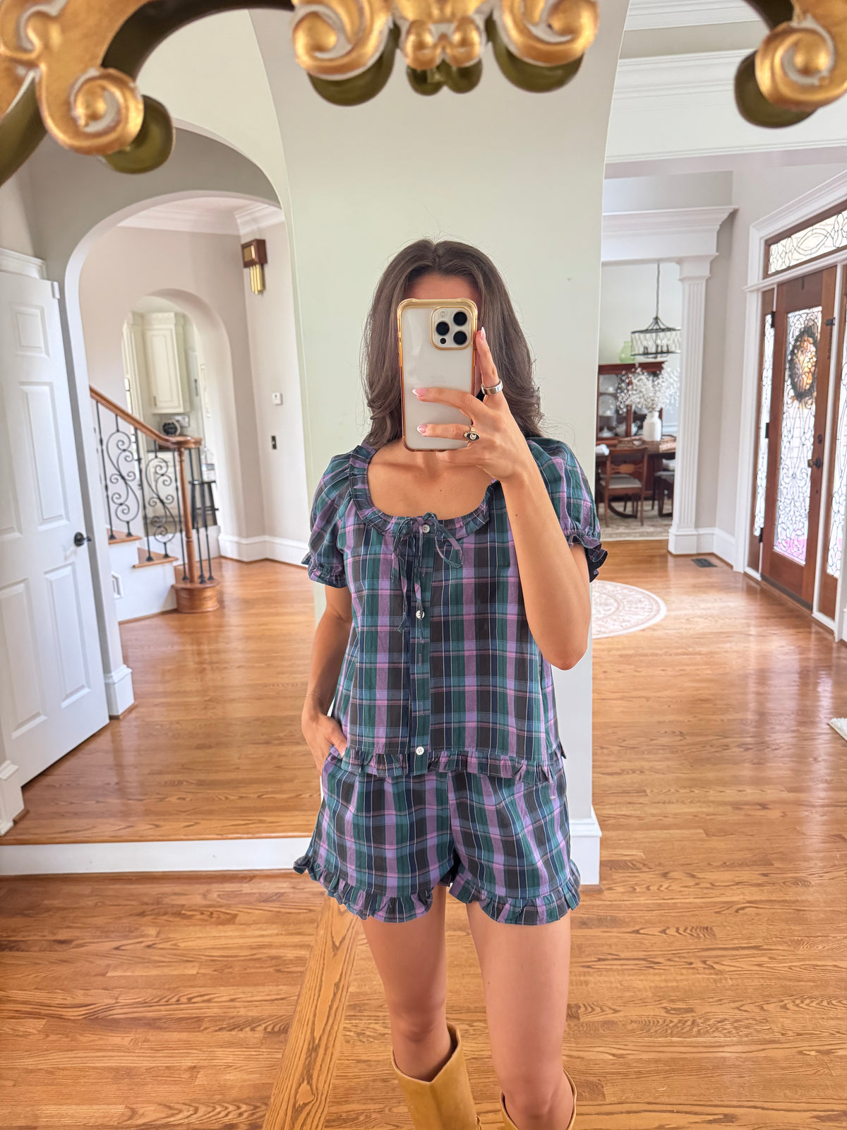 Apple Orchard Plaid Set-Multi