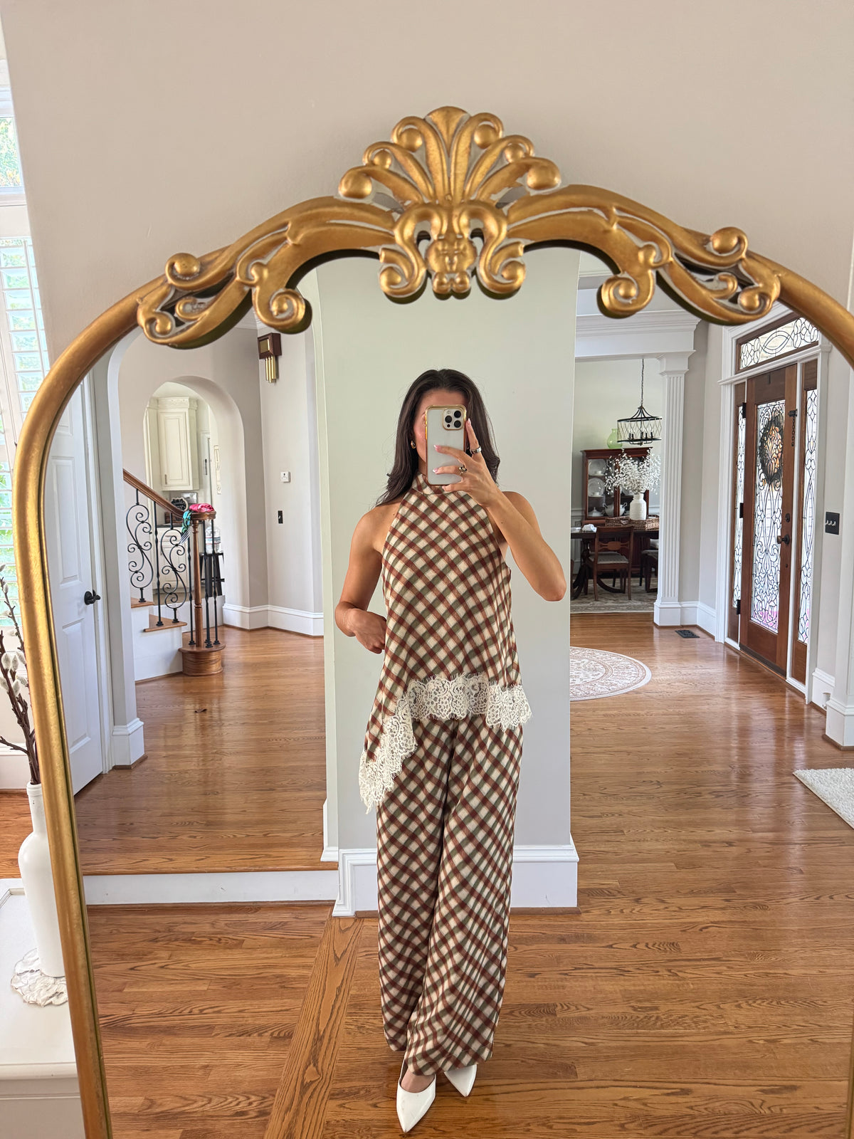 Tuscan Lace Asymmetrical Top- Multi