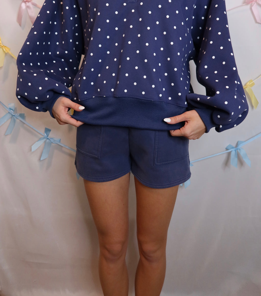 Carson Knit Shorts- Navy