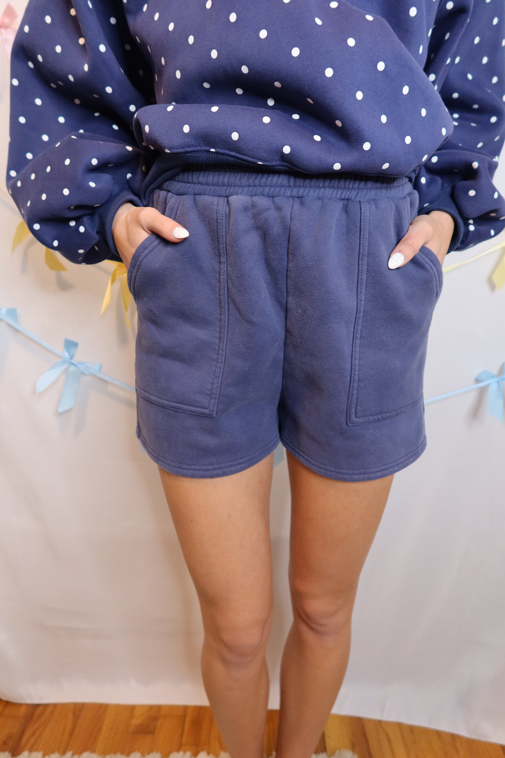 Carson Knit Shorts- Navy