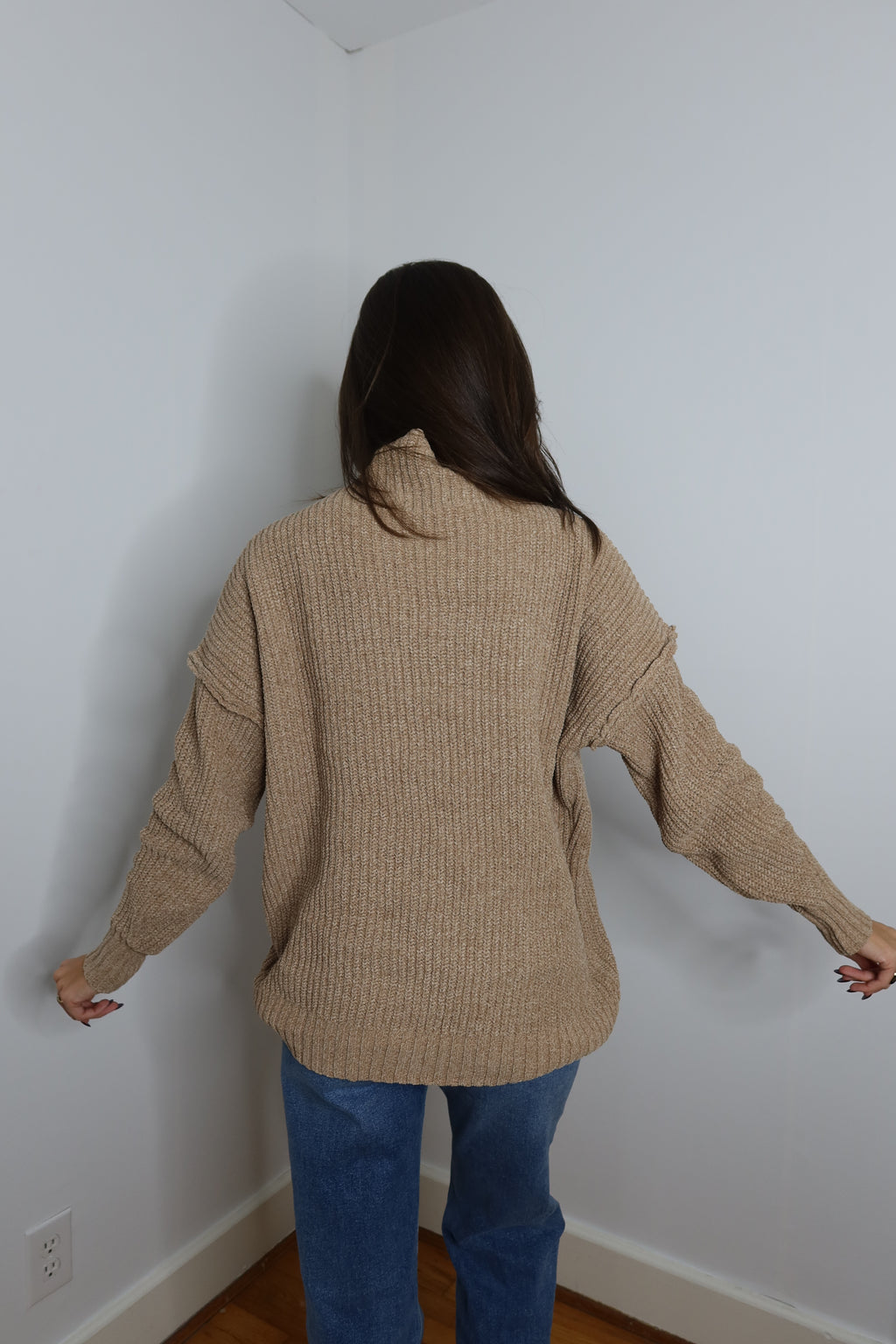 Sandy High Neck Sweater - Sand