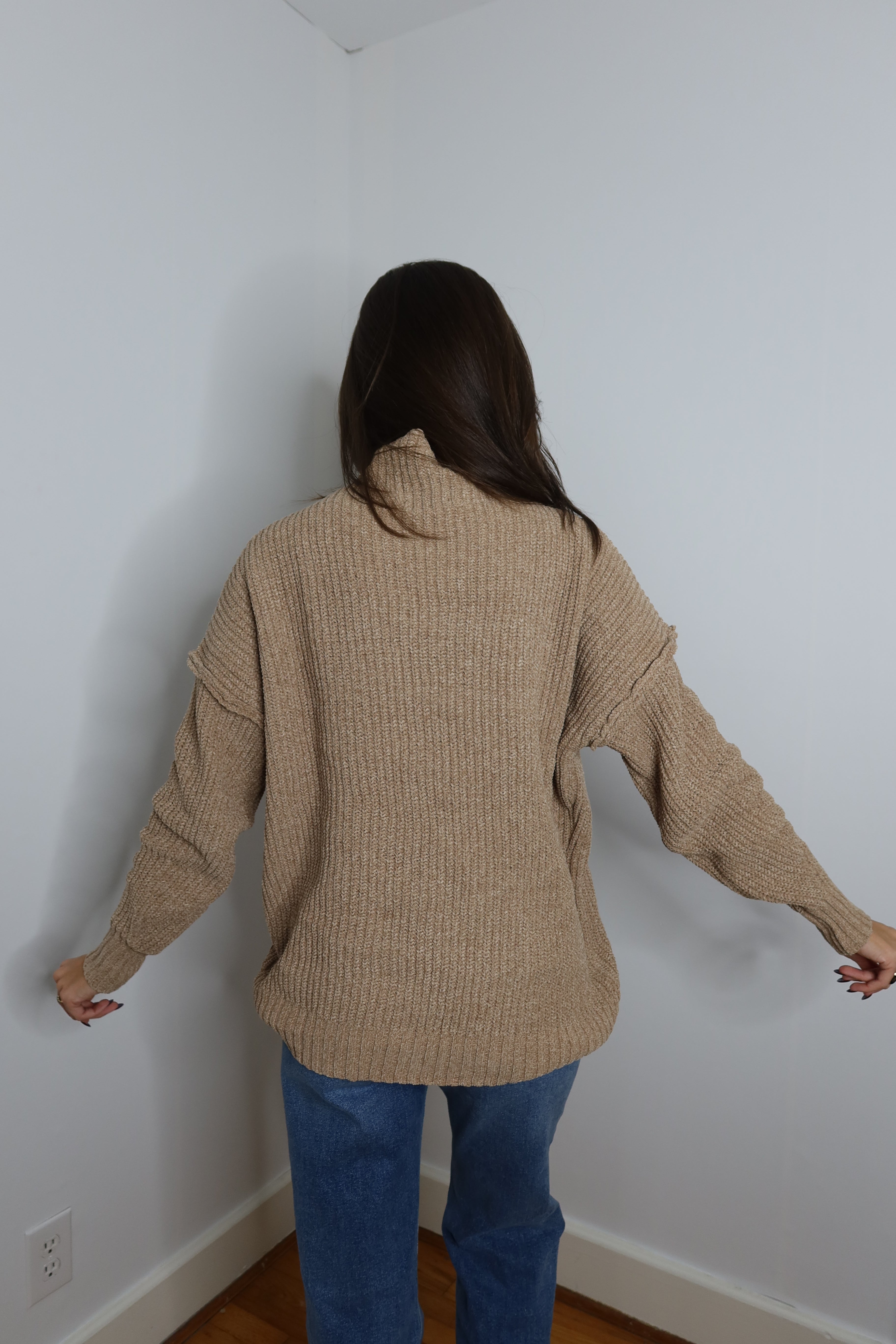 Sandy High Neck Sweater - Sand