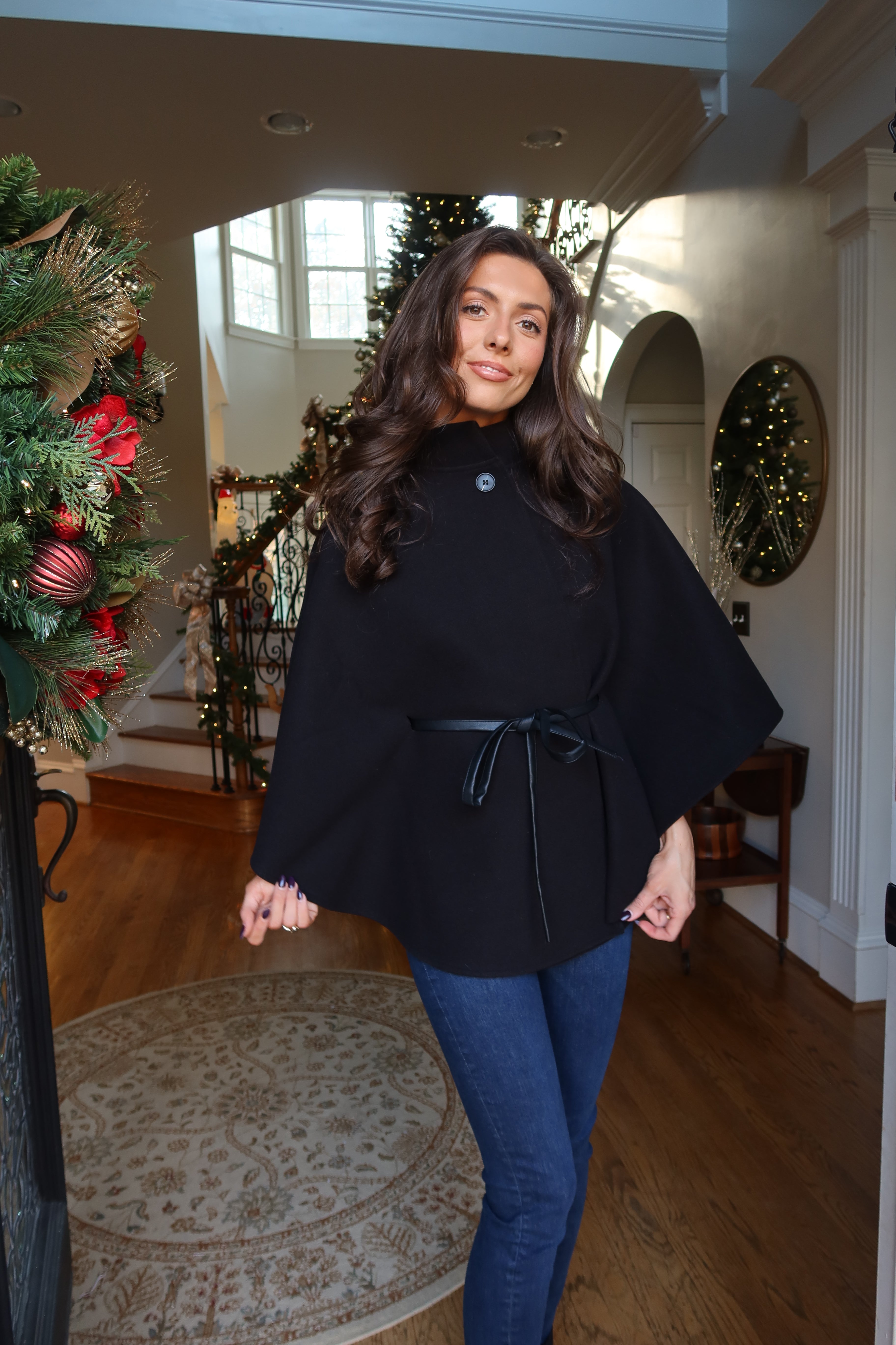 Kingston Cape Coat- Black