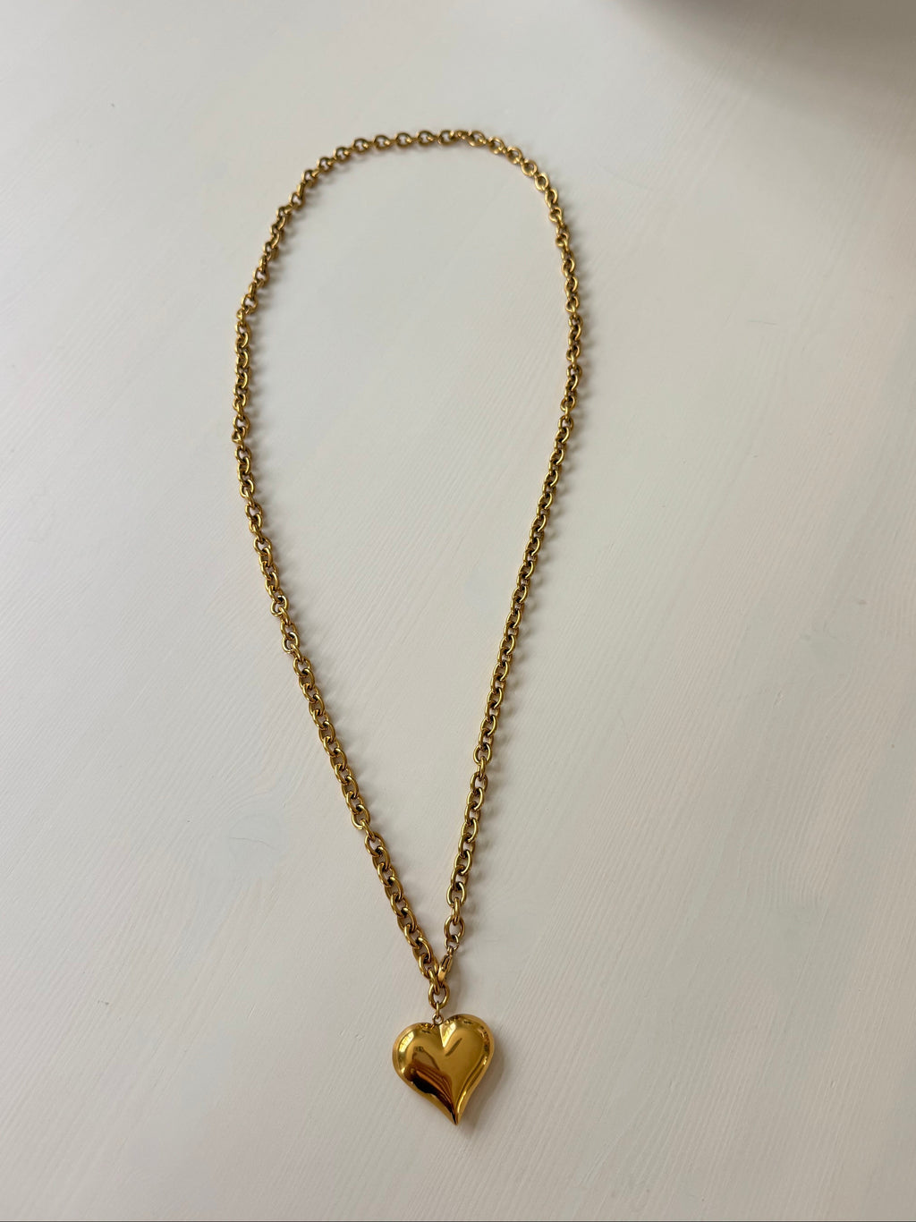 Heart Lariat Necklace- Gold