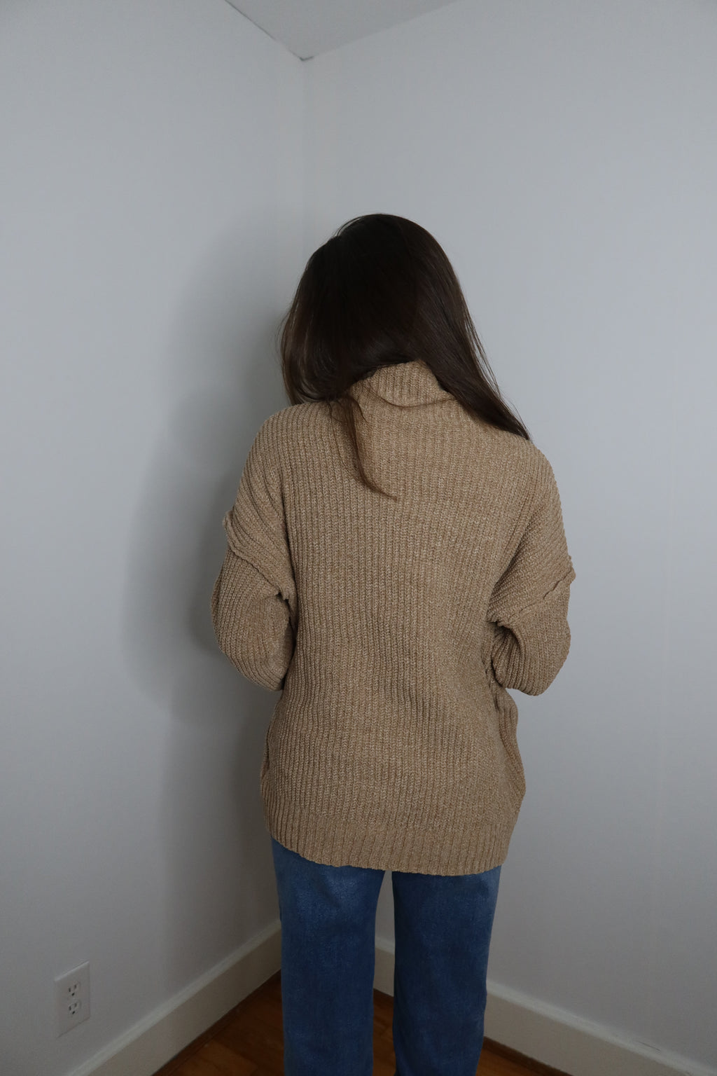 Sandy High Neck Sweater - Sand