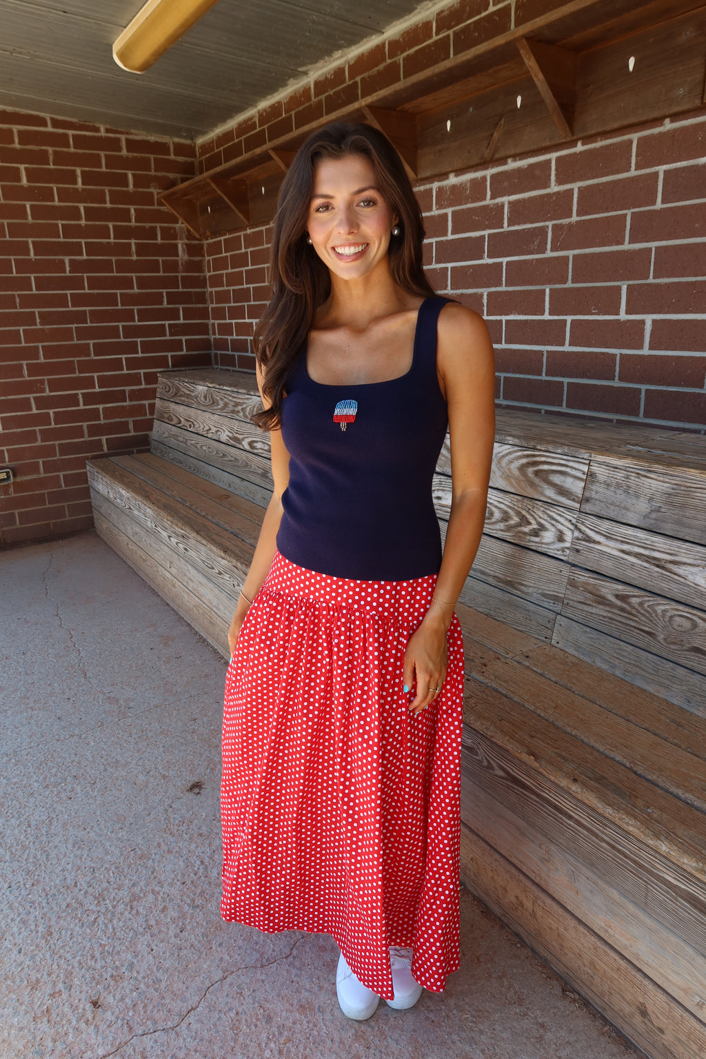 Sweet Summertime Popsicle Top- Navy