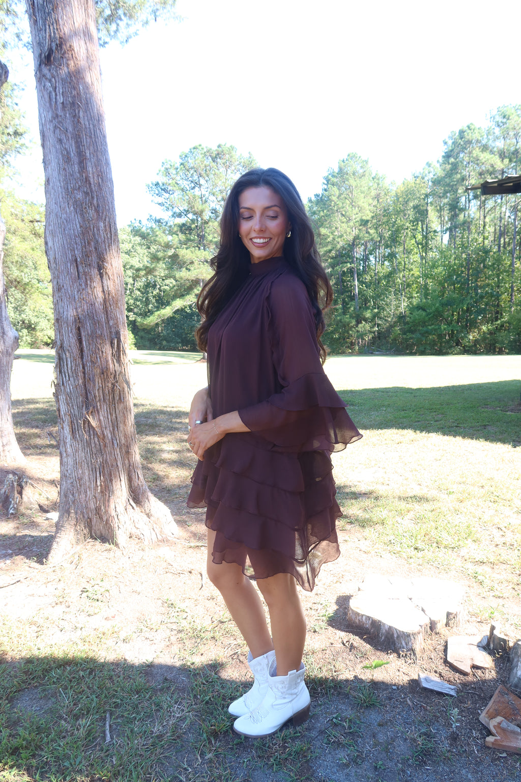 Choosin' Texas Mini Dress- Brown