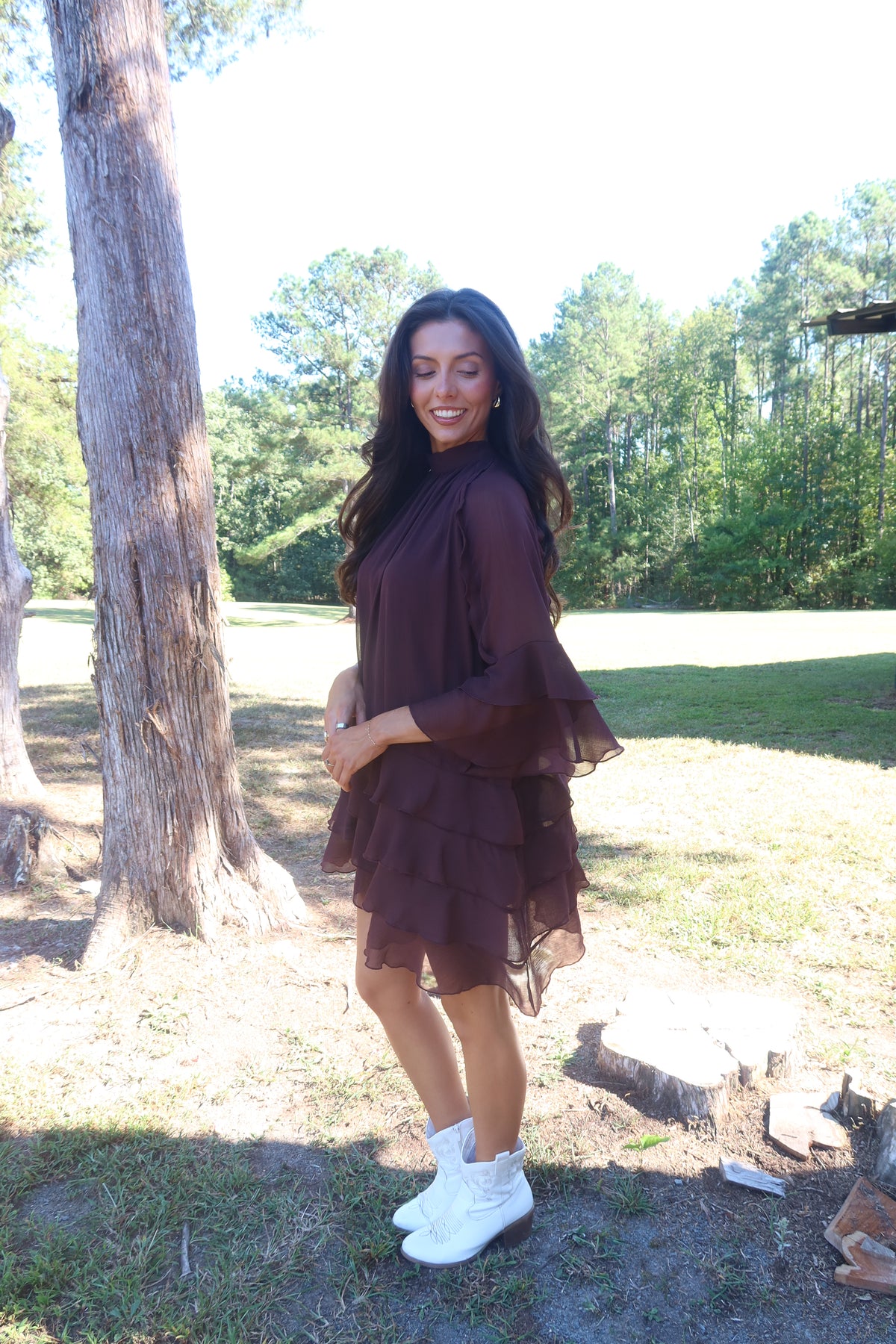 Choosin' Texas Mini Dress- Brown