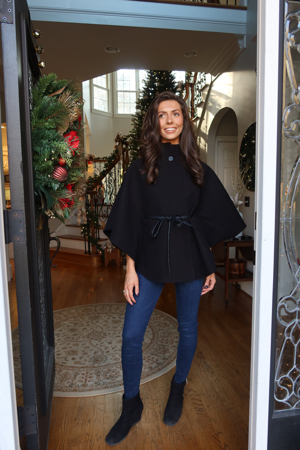 Kingston Cape Coat- Black