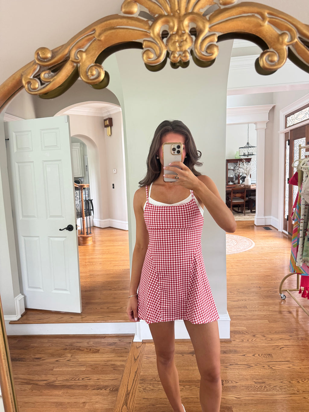 Summer Picnic Dress- Red/White Gingham